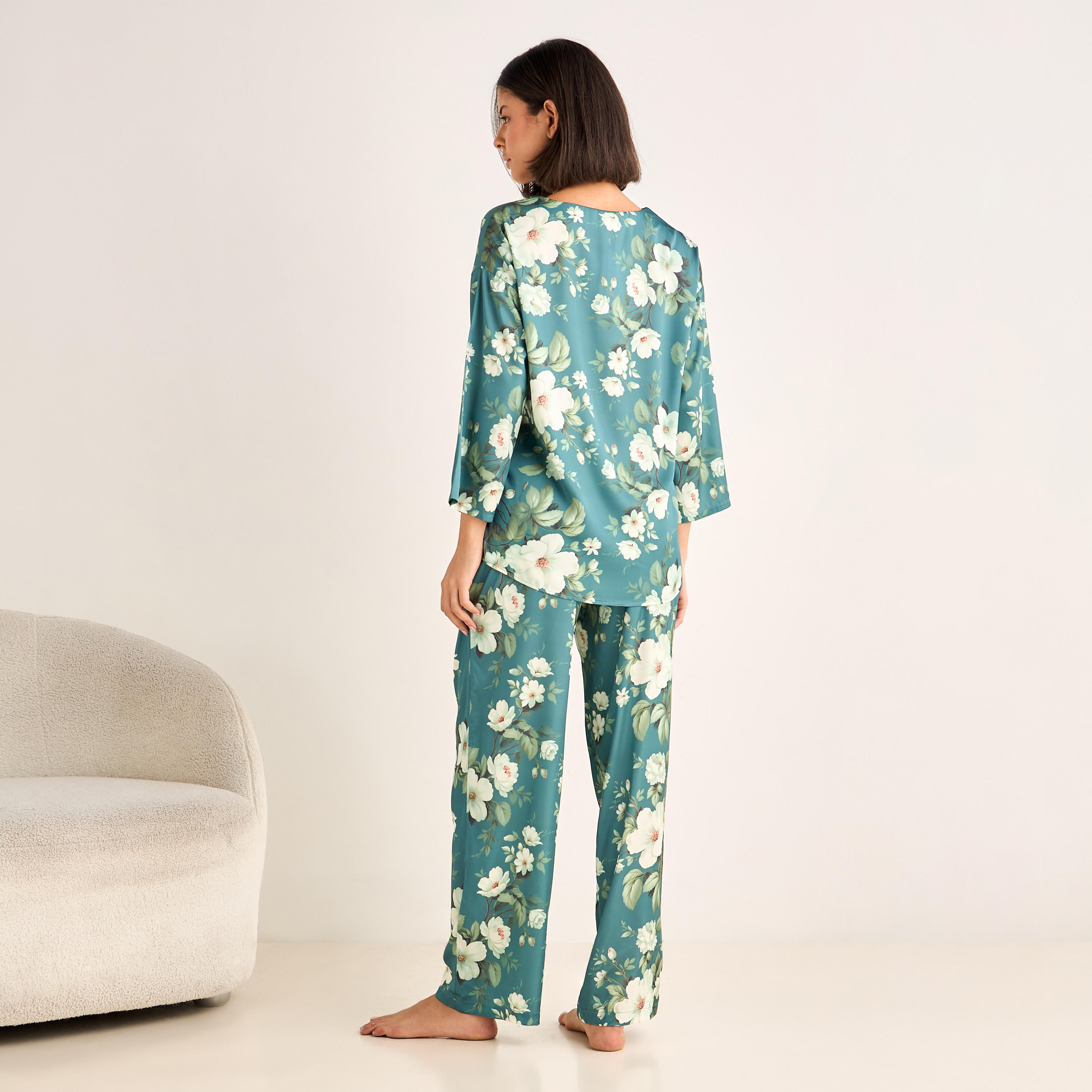 Pyjama Set V-neck Top & Trousers-women-clothing-nightwear-pyjamas-longsets-image-4
