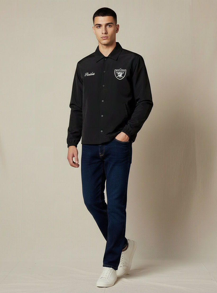 بنطلون جينز بقصة سكيني وخصر مرن وجيوب للرجال-men-clothing-bottoms-jeans-image-2