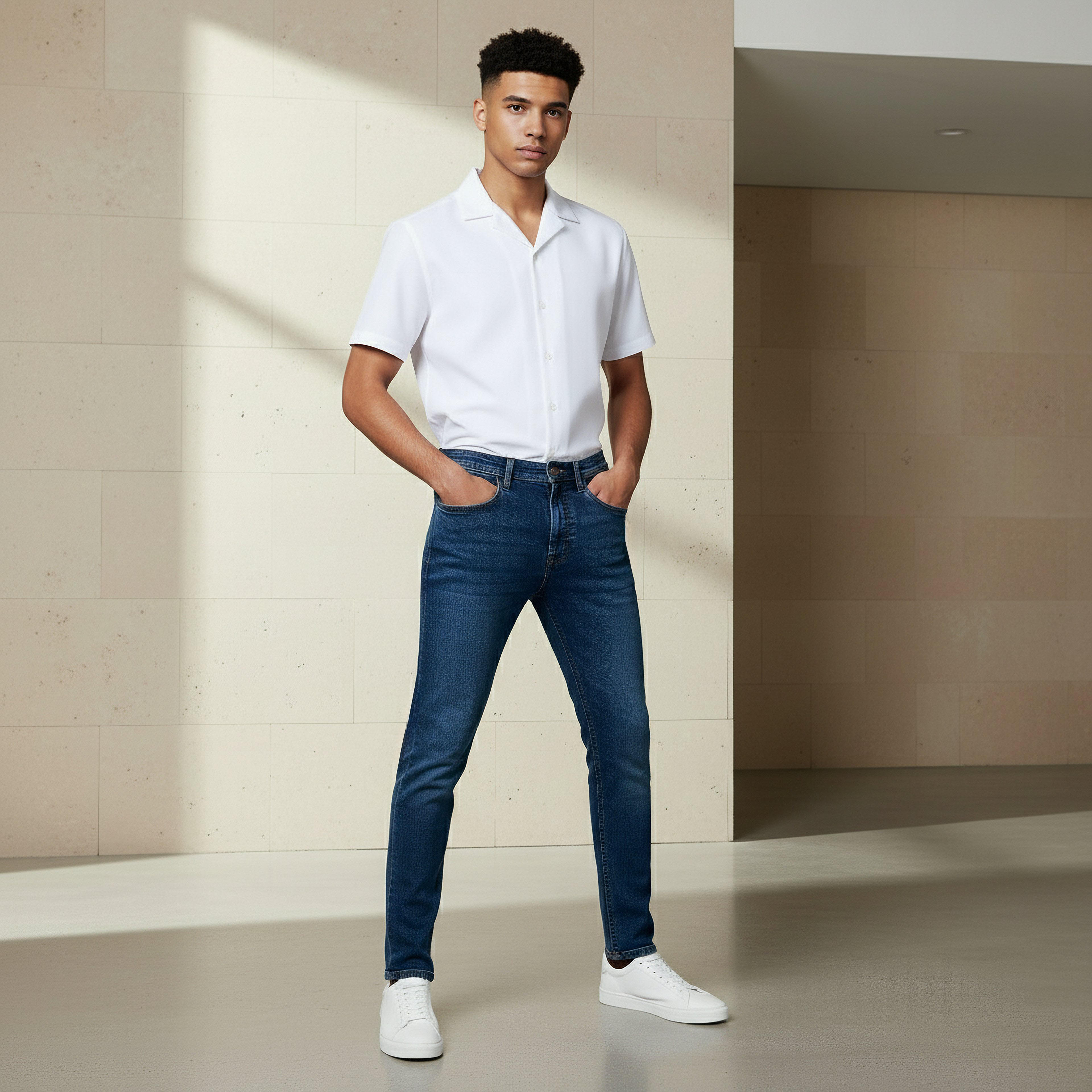 Men Skinny Fit Flexi Waist Pocket Jeans-men-clothing-bottoms-jeans-image-5