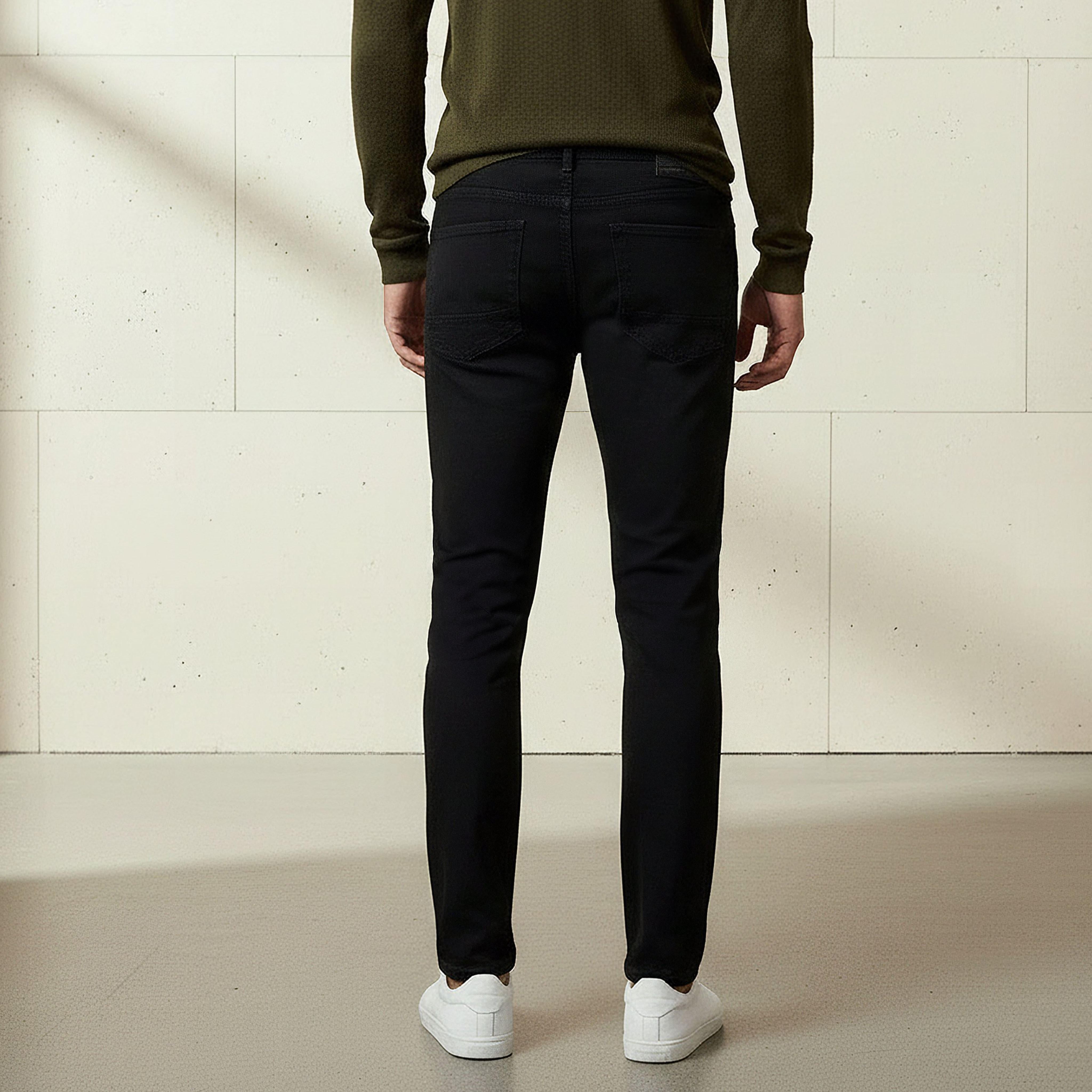 بنطلون جينز رجالي بقصة سكيني وجيوب وخصر مرن-men-clothing-bottoms-jeans-image-3