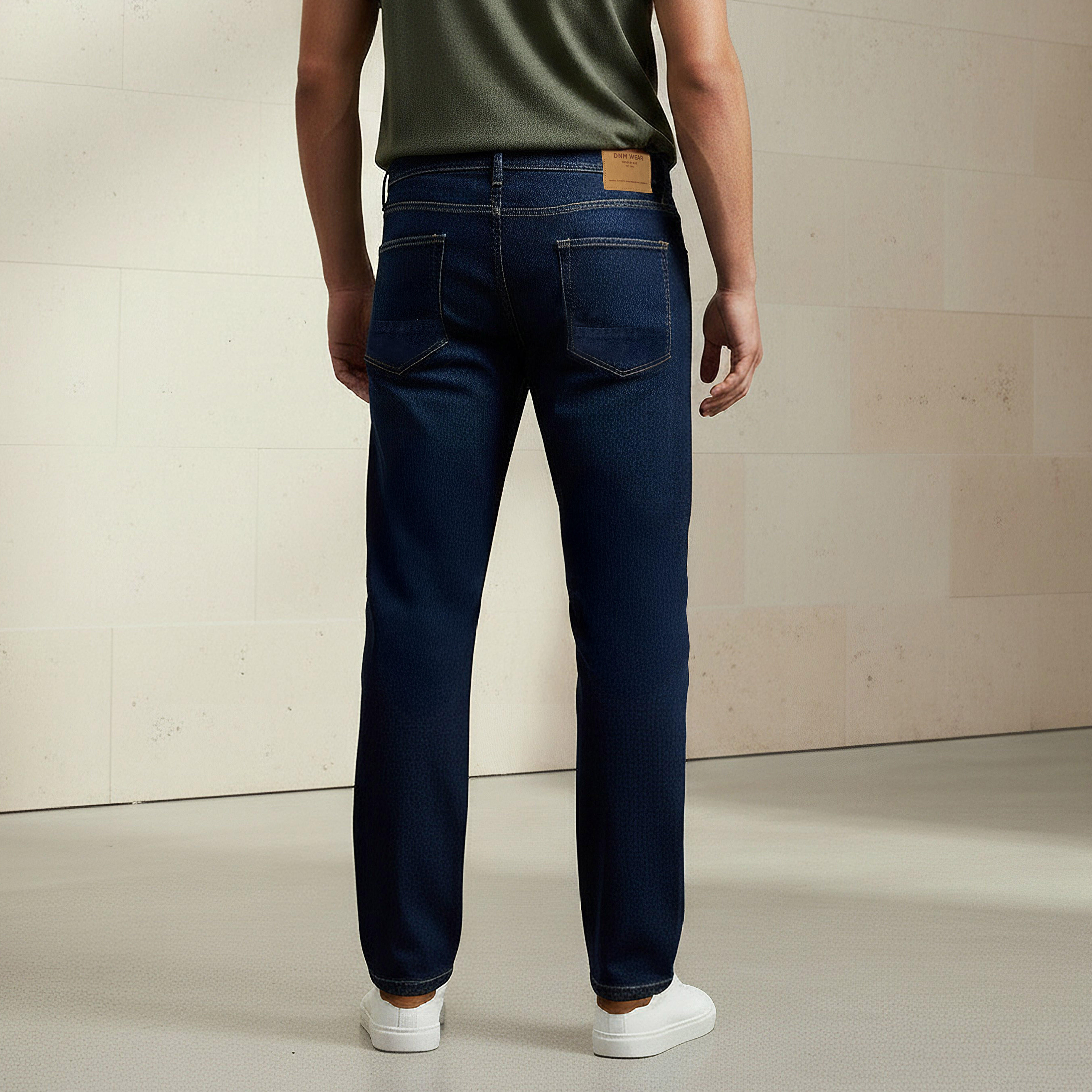 بنطلون جينز بقصة مستقيمة وخصر متوسط للرجال-men-clothing-bottoms-jeans-image-2