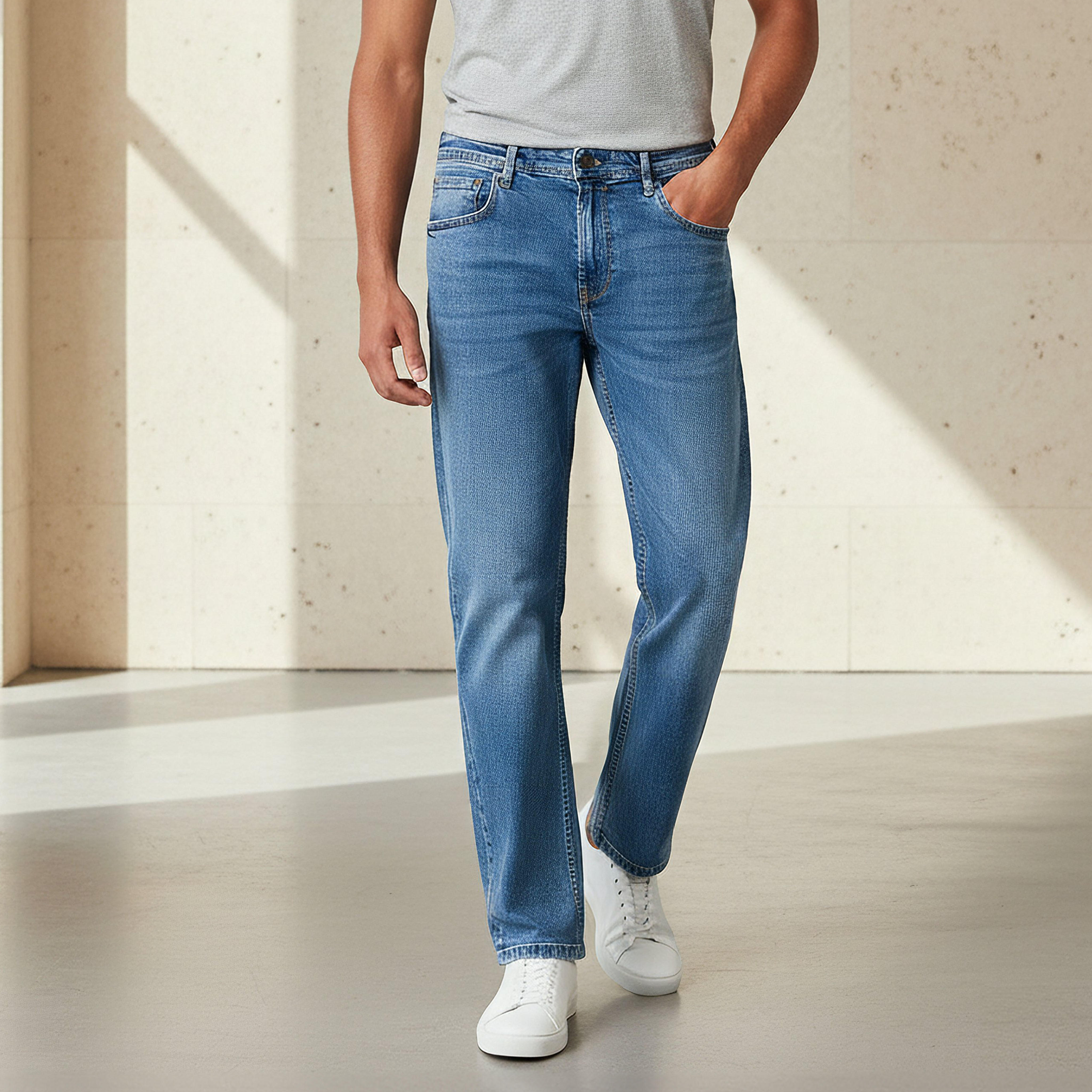 Men Straight Fit Mid-Rise Jeans-men-clothing-bottoms-jeans-image-1