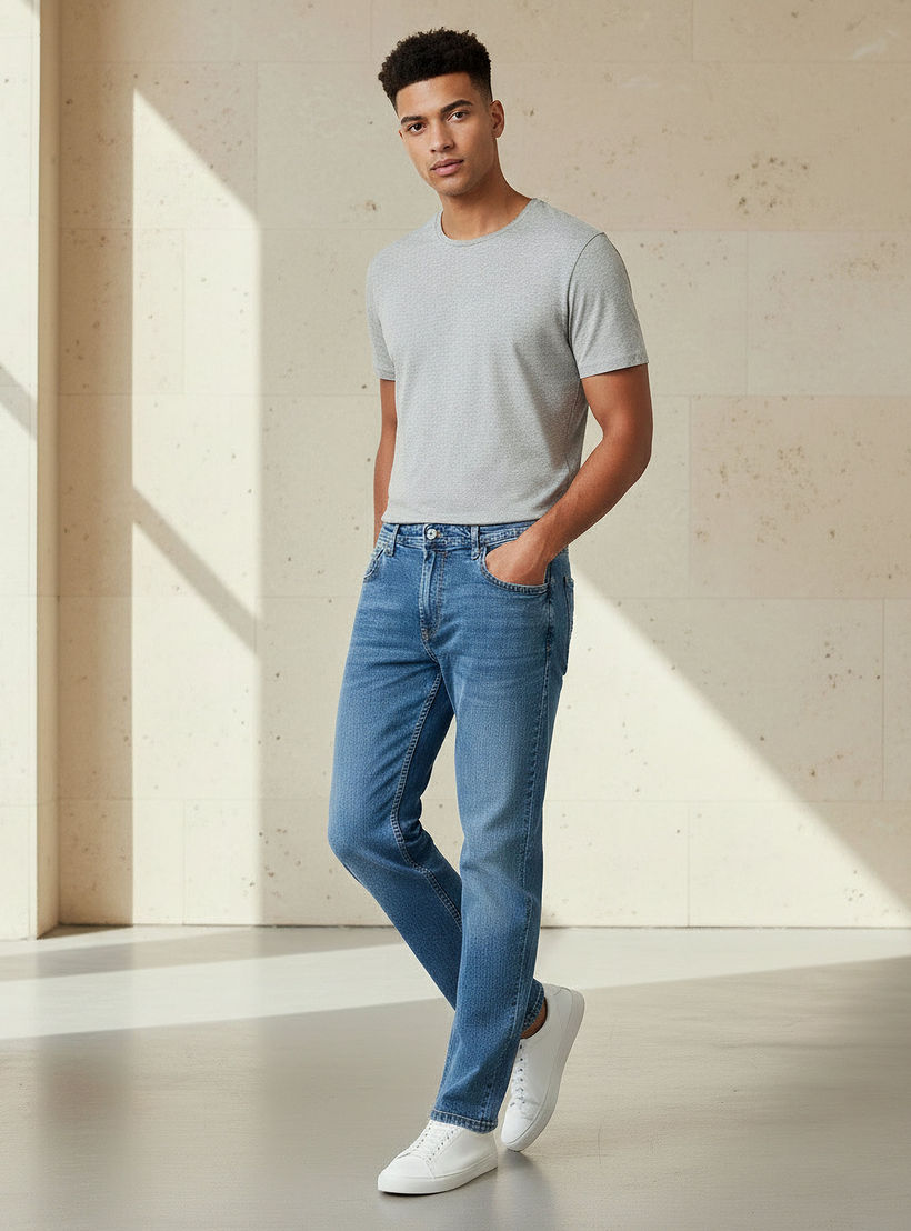 Men Straight Fit Mid-Rise Jeans-men-clothing-bottoms-jeans-image-2