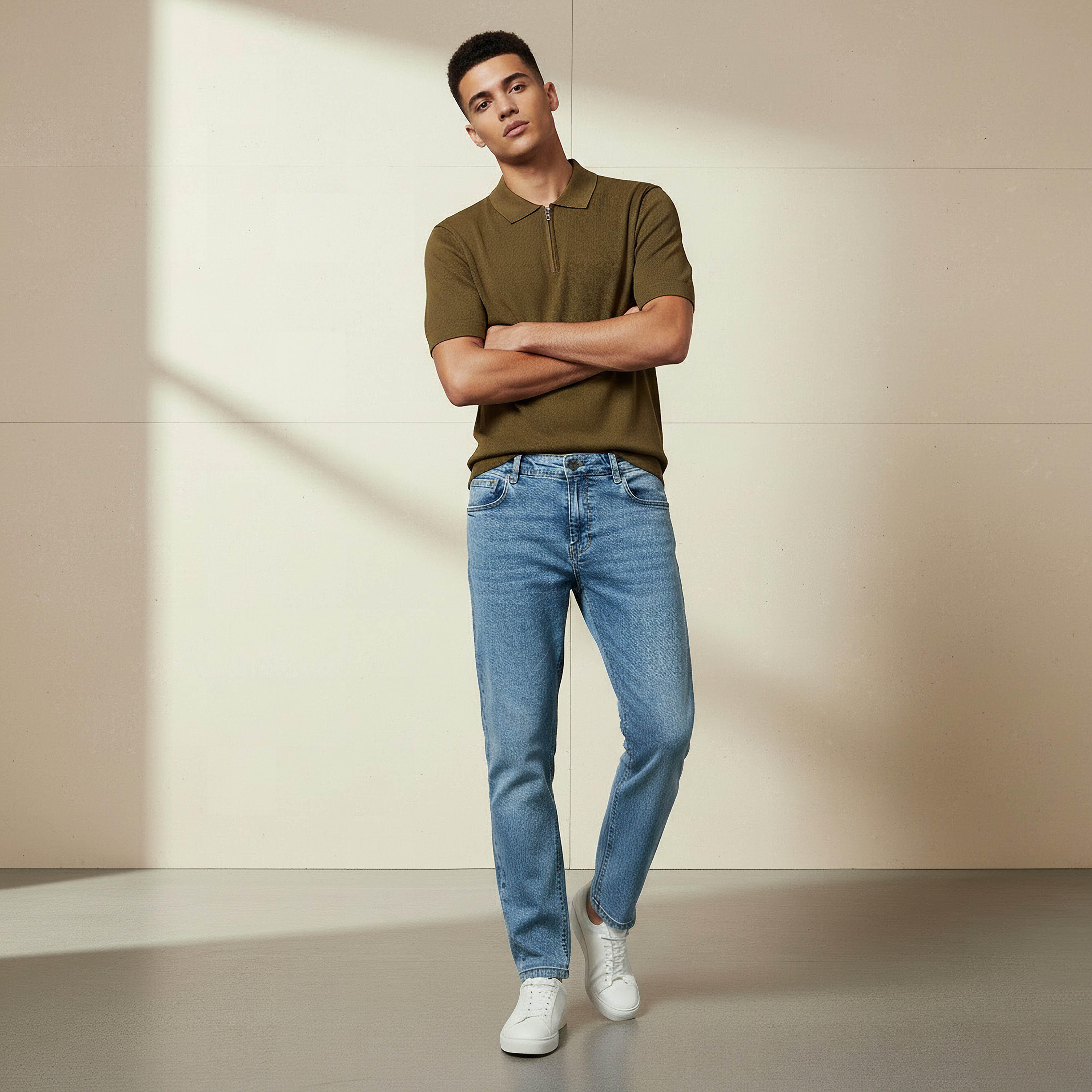 Men Tapered Fit Mid-Rise Jeans-men-clothing-bottoms-jeans-image-2