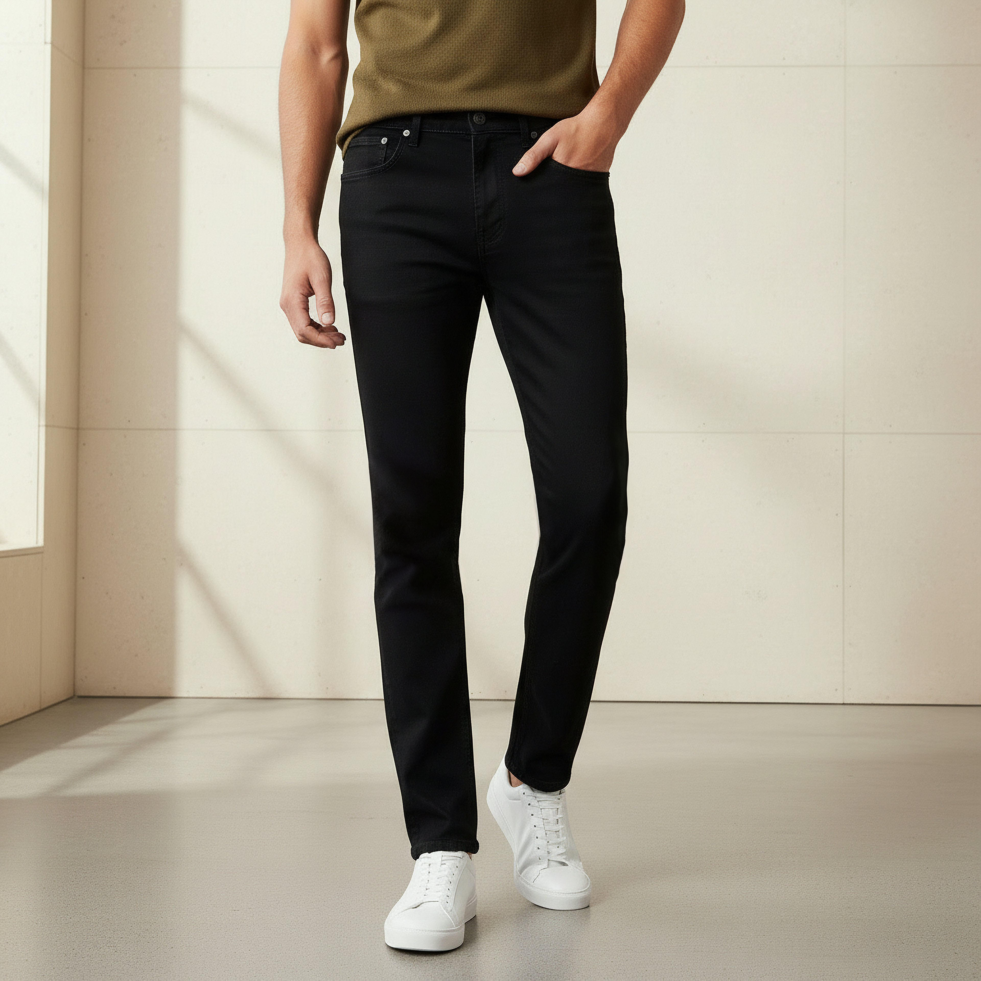 Men Slim Fit Mid-Rise Jeans-men-clothing-bottoms-jeans-image-1