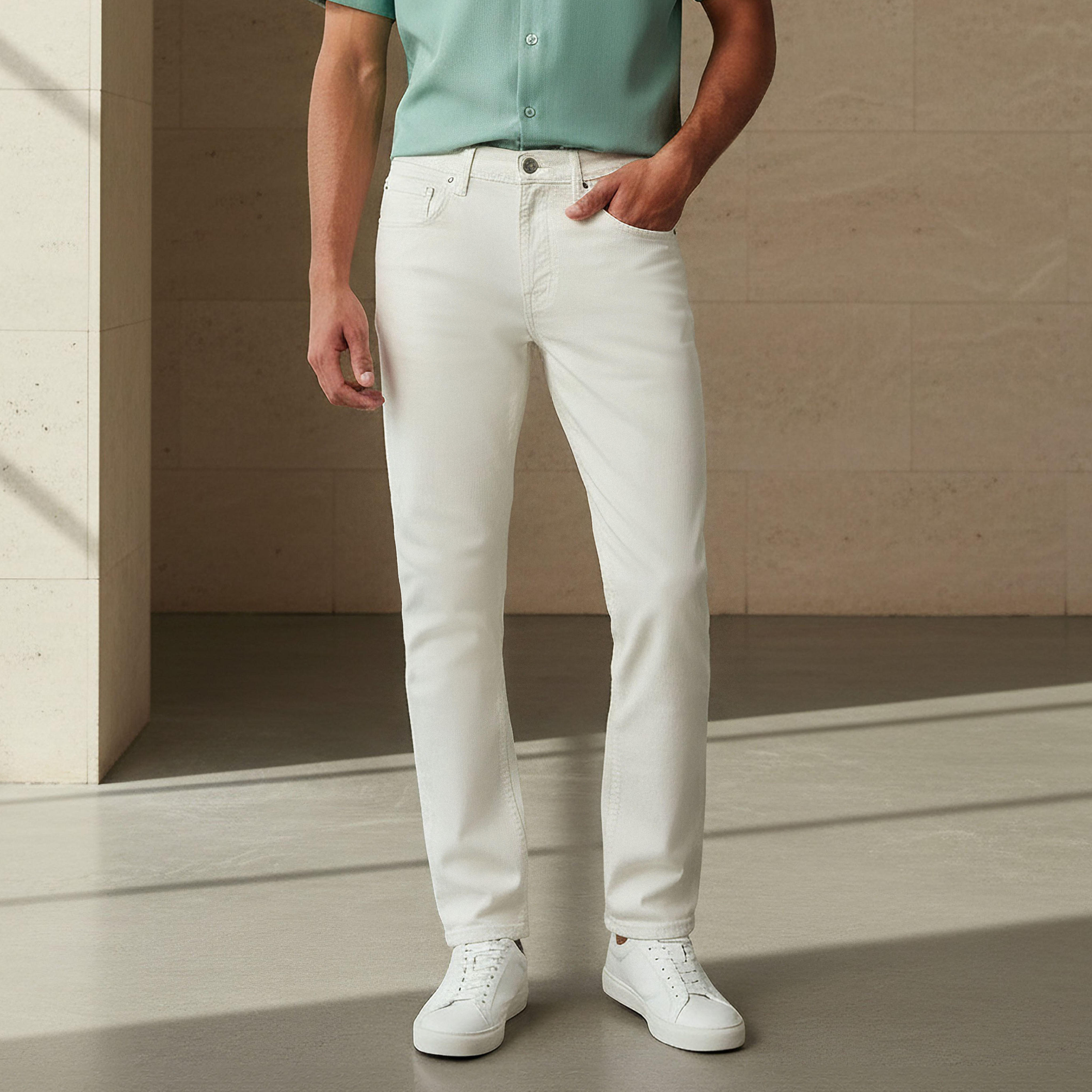 بنطلون جينز بقصة سليم وخصر متوسط الارتفاع للرجال-men-clothing-bottoms-jeans-image-4