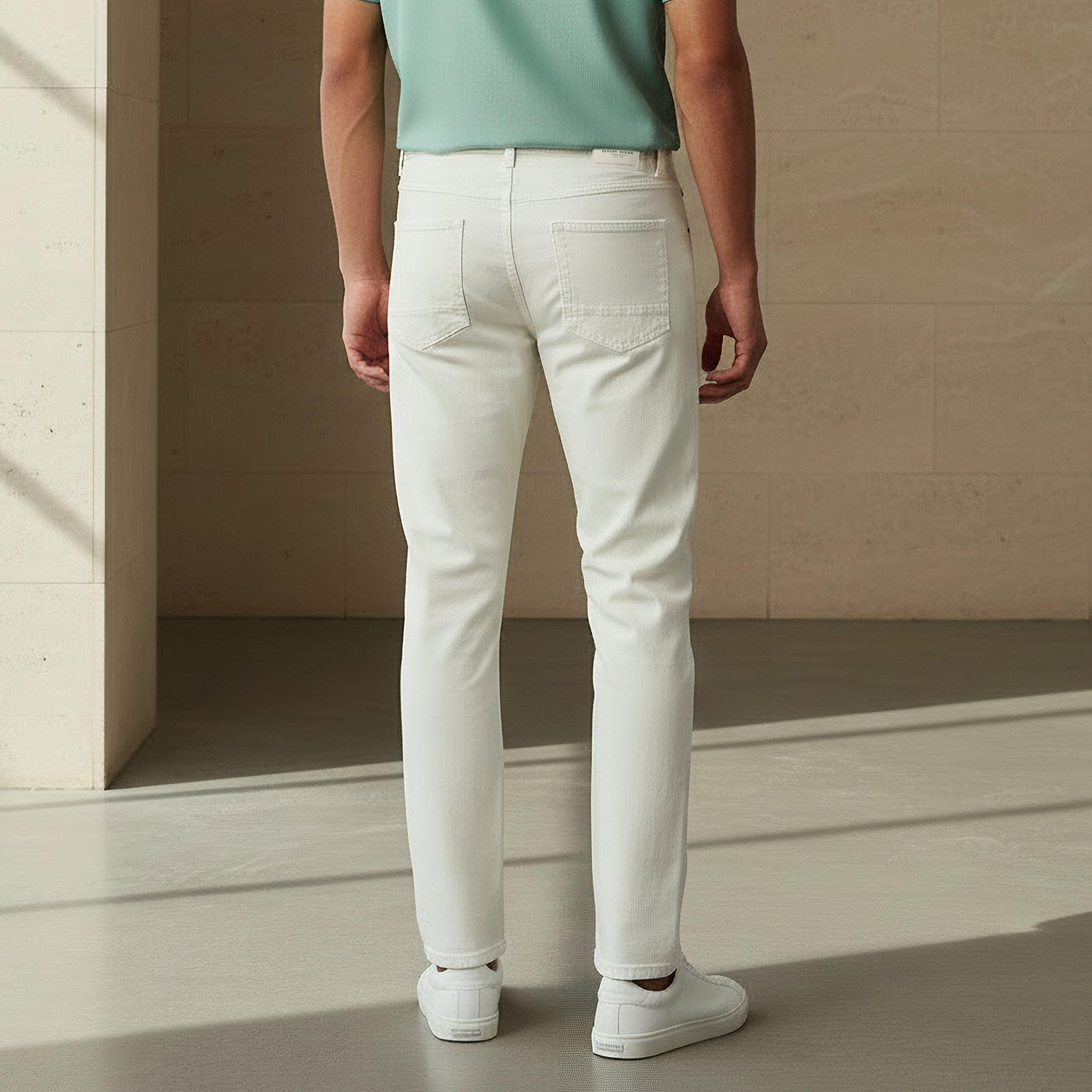 بنطلون جينز بقصة سليم وخصر متوسط الارتفاع للرجال-men-clothing-bottoms-jeans-image-2