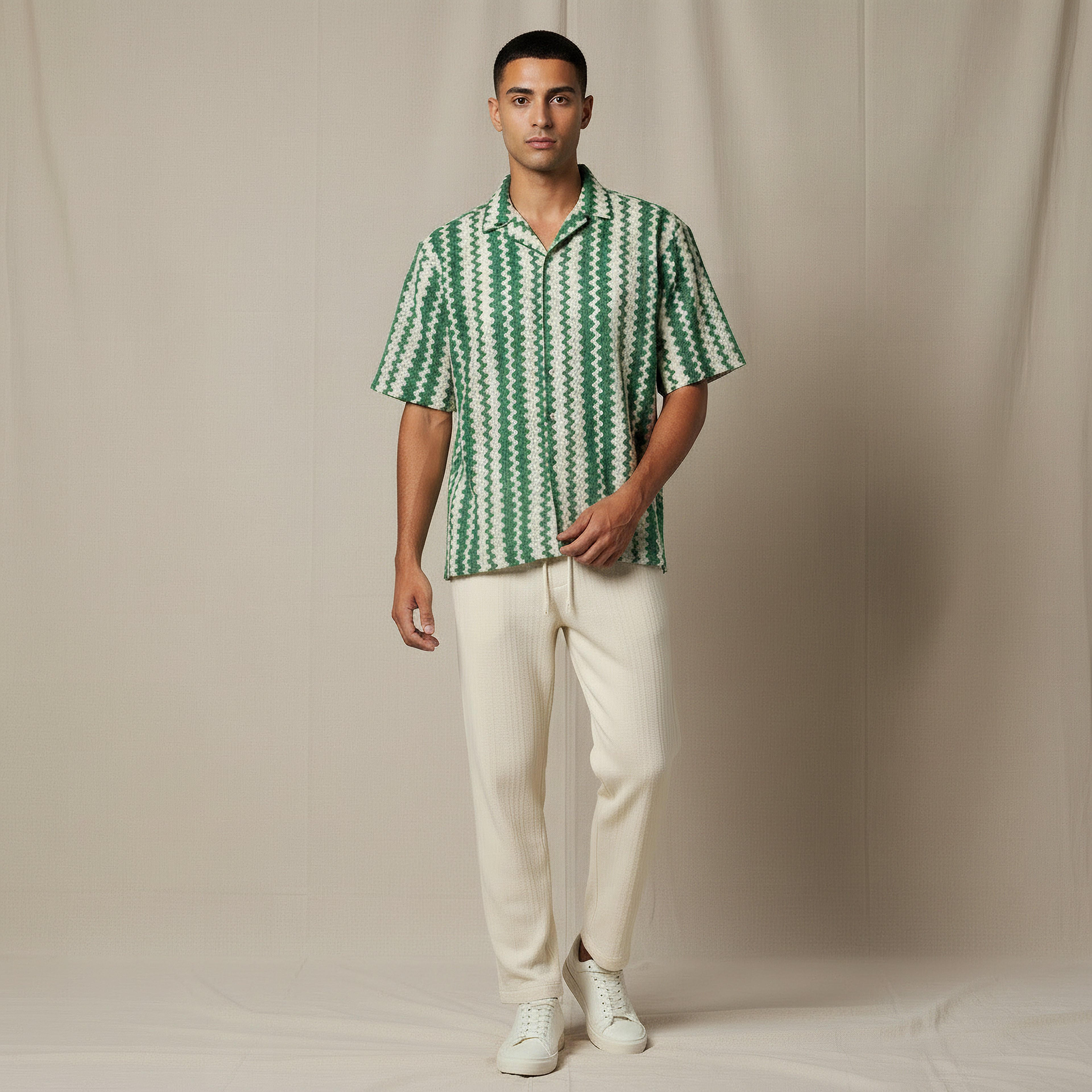 Men Camp Collar Striped Short Sleeves Resort Shirt-men-clothing-shirts-image-5