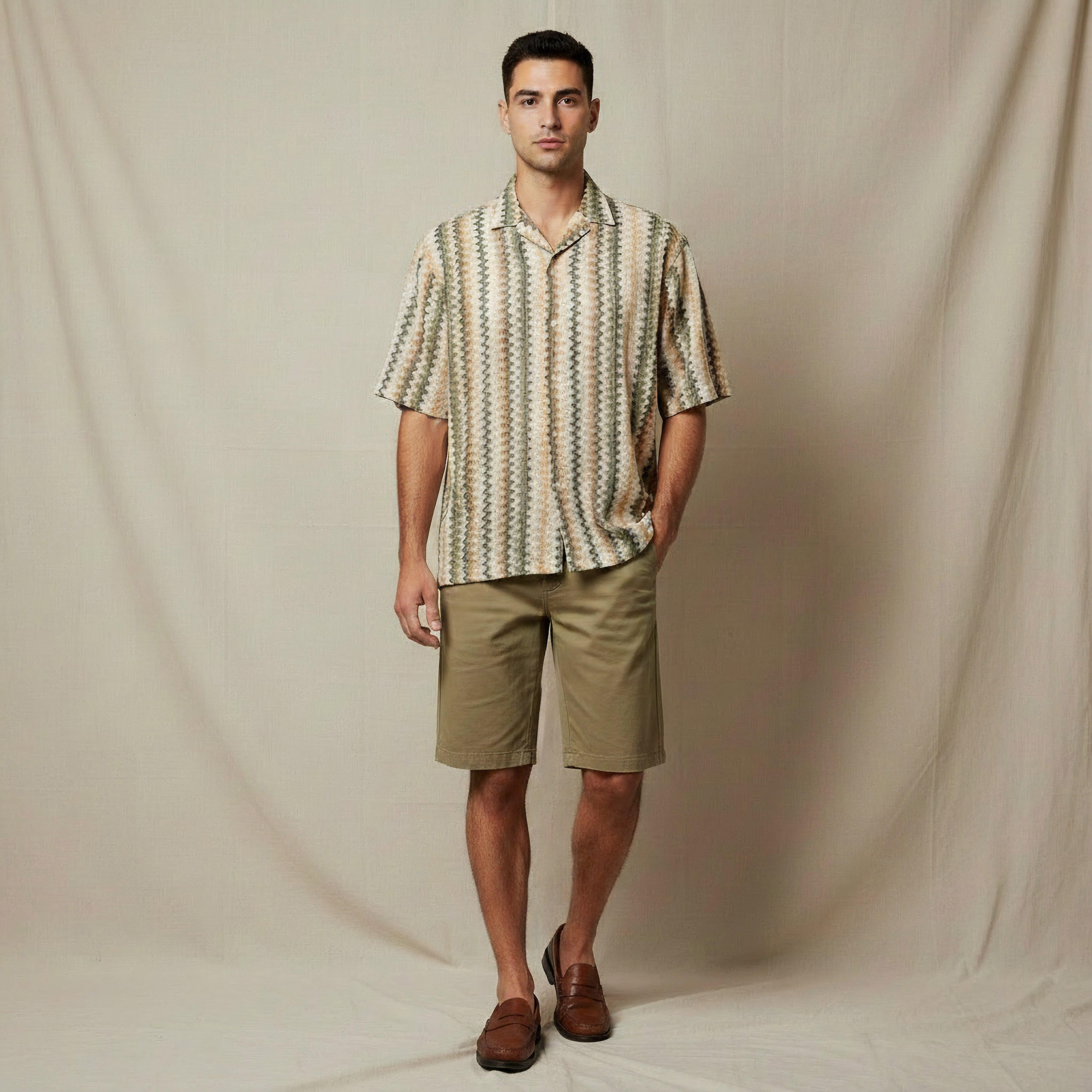 Men Camp Collar Striped Short Sleeves Resort Shirt-men-clothing-shirts-image-5
