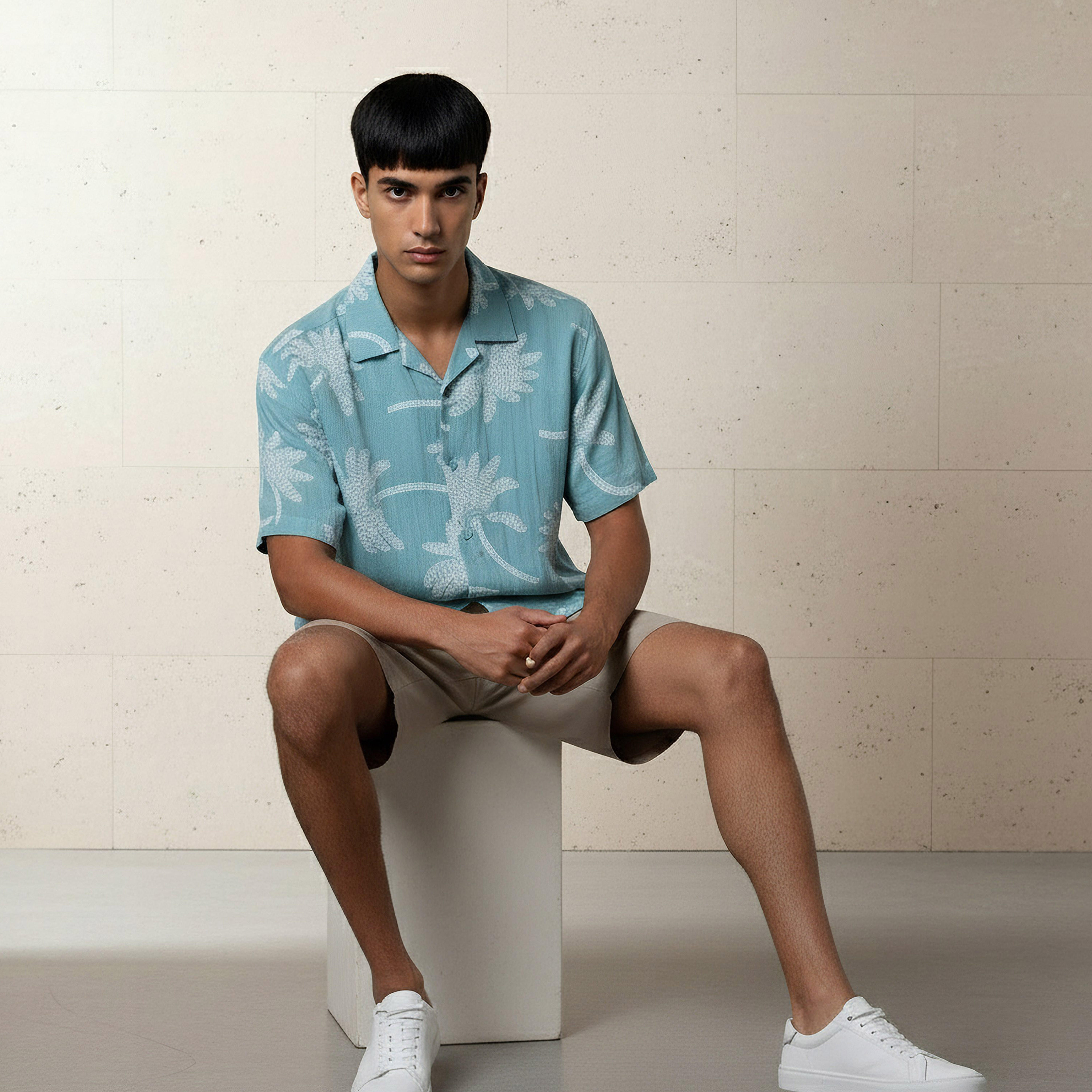Men Camp Collar Palm Tree Print Short Sleeves Resort Shirt-men-clothing-shirts-image-5
