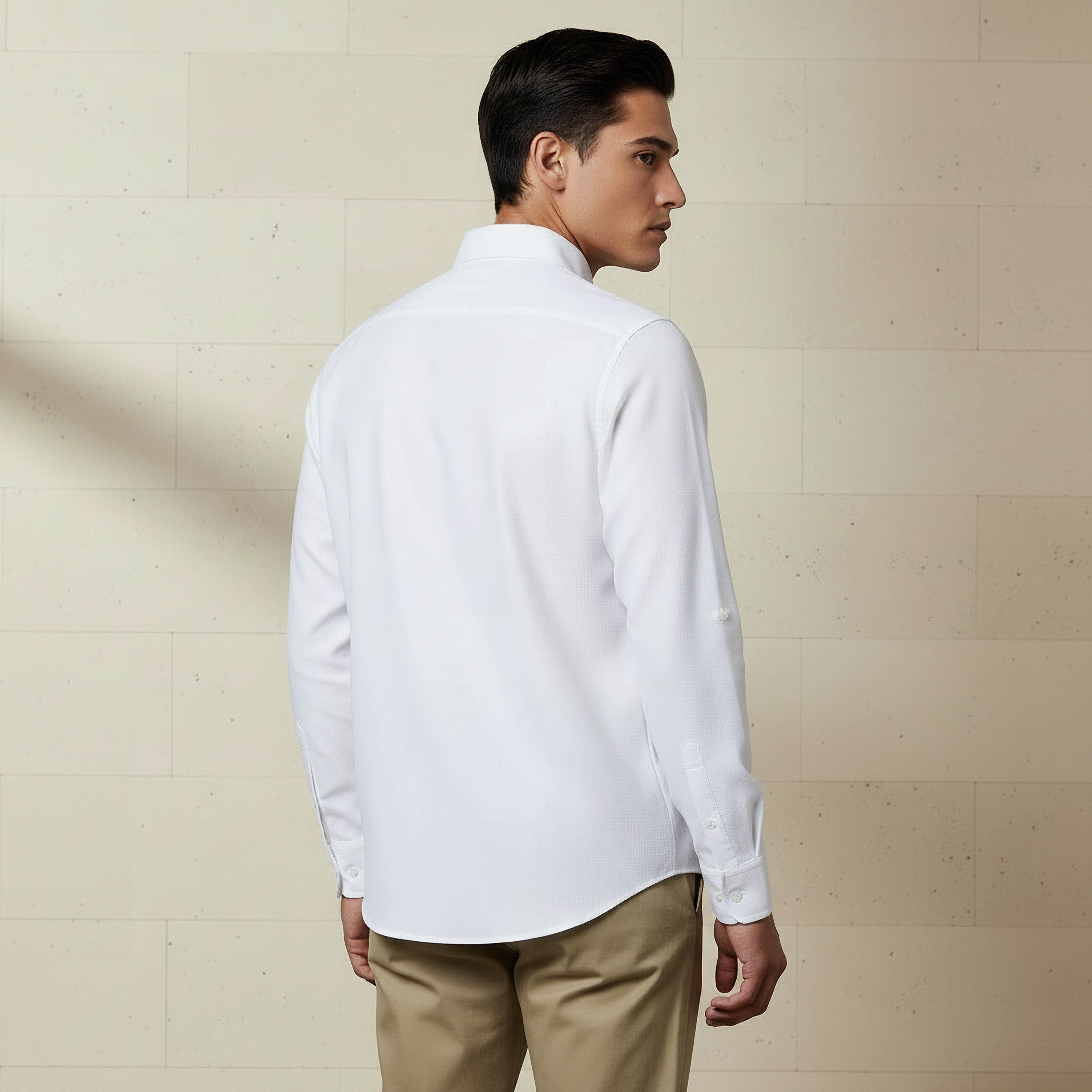 Men Regular Fit Button-Down Collar Long Sleeves Linen Look Shirt-PROMO_SP_KSA_6_BUY3FORSAR119_130625-image-4