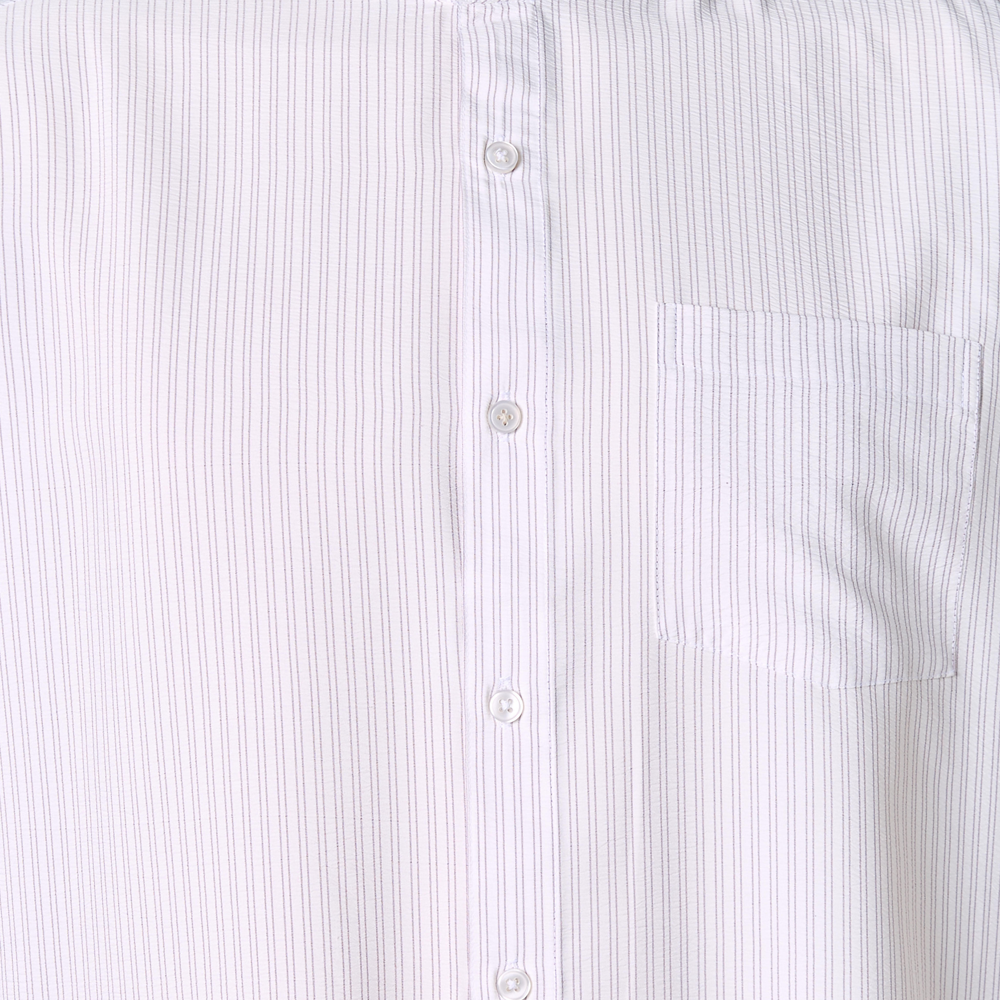 Men Regular Fit Mandarin Collar Striped Long Sleeves Shirt-men-clothing-shirts-image-4