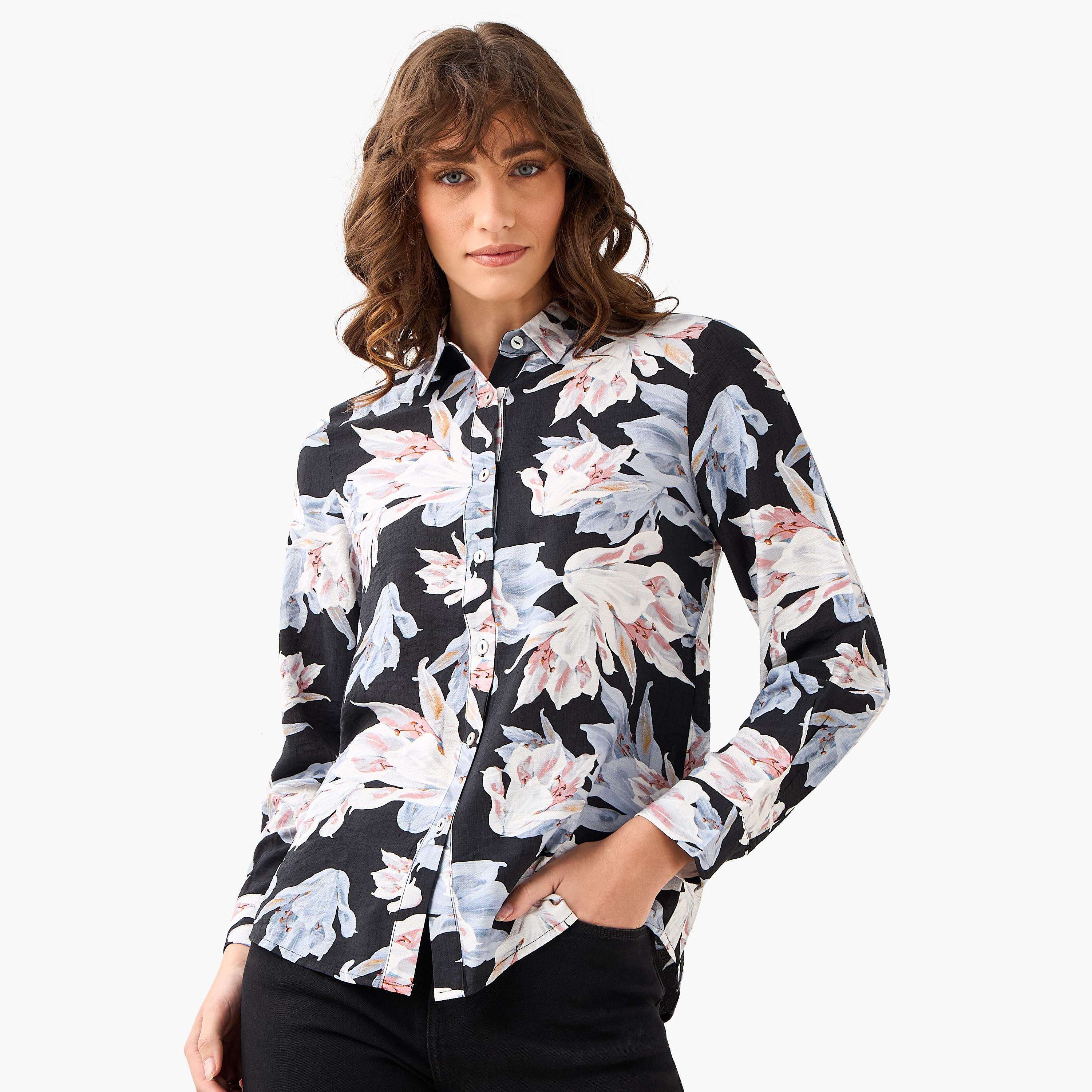 Viscose Shirt with Floral Print-women-clothing-shirtsandblouses-shirts-image-3