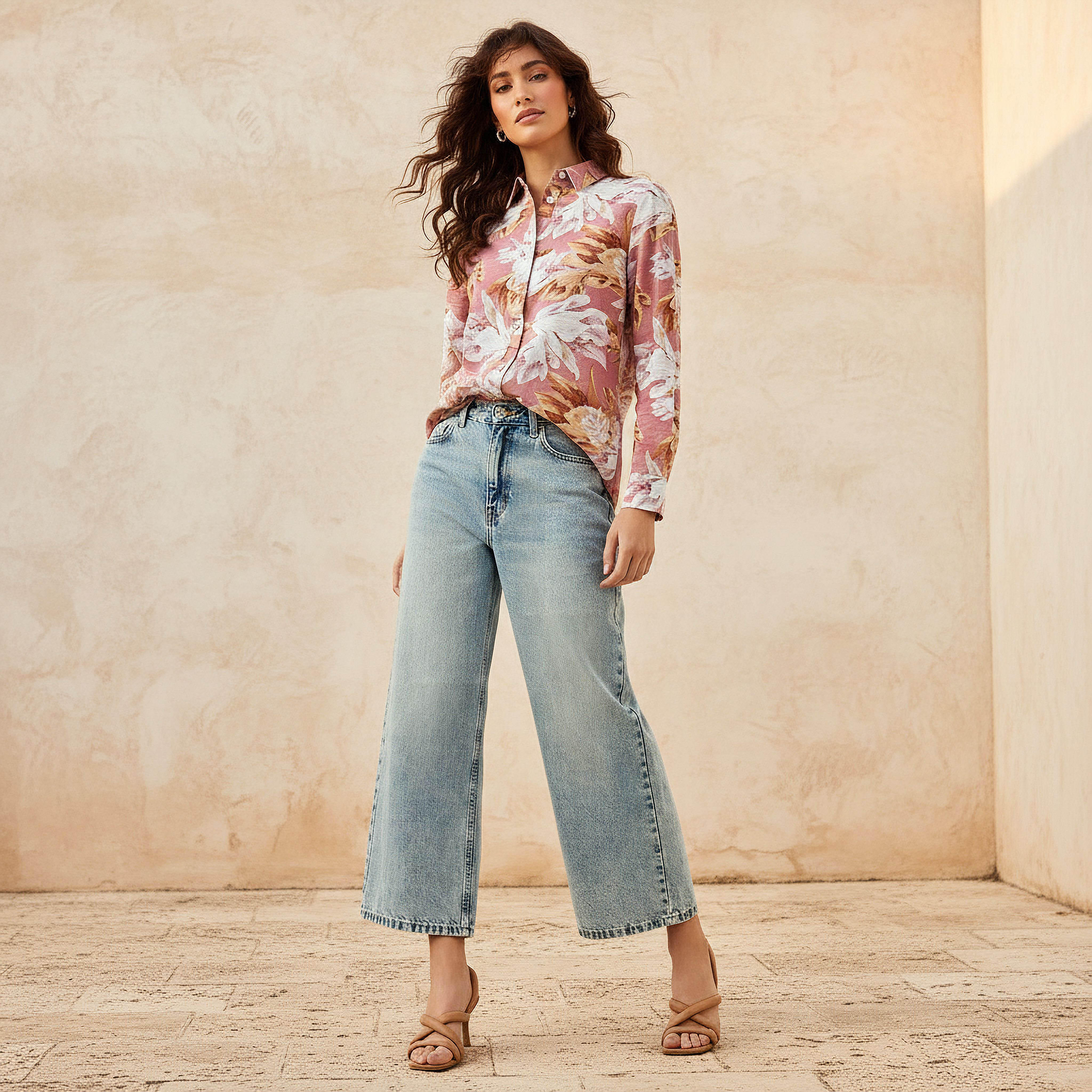 قميص فيسكوز بطبعات زهور-women-clothing-shirtsandblouses-shirts-image-2