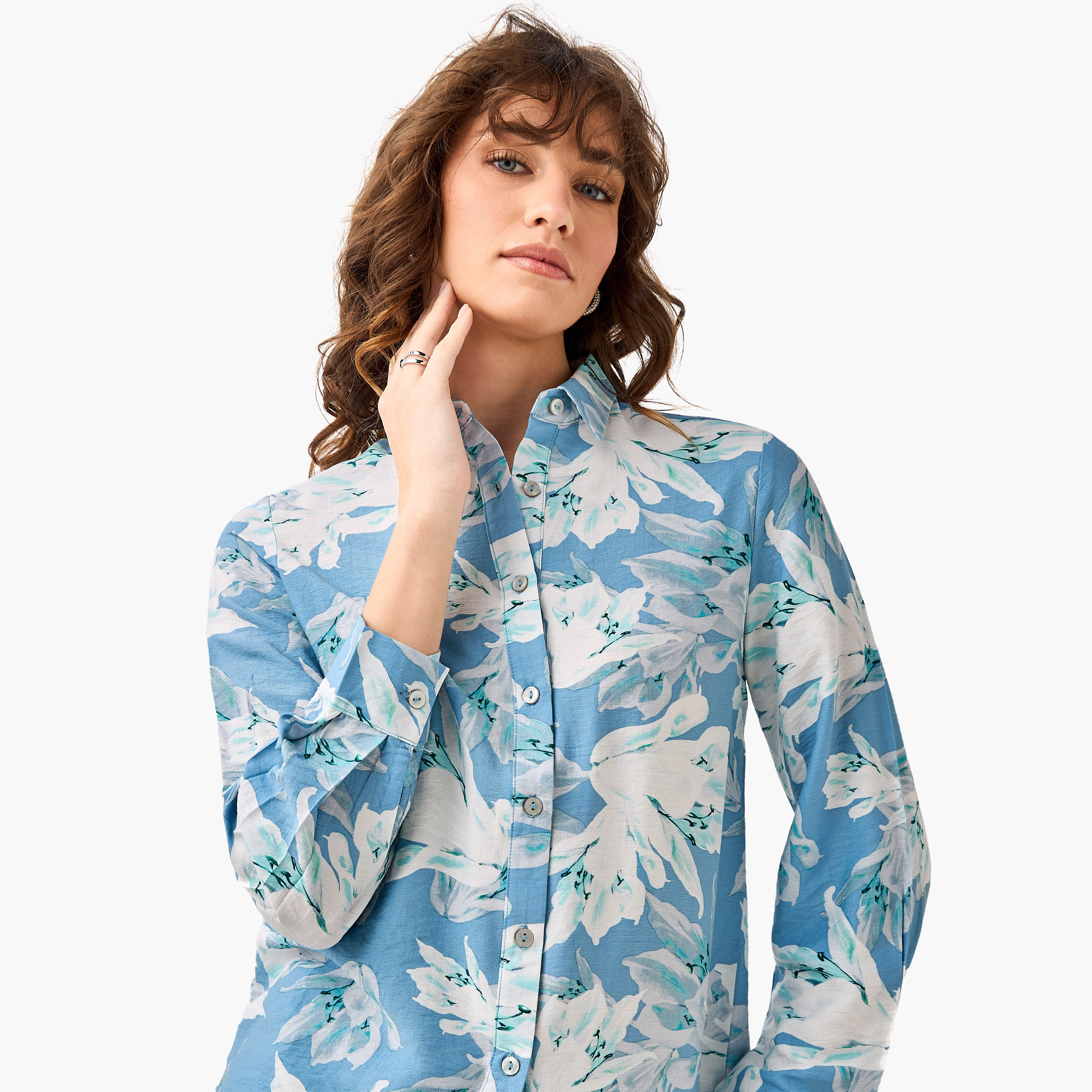 Viscose Shirt with Floral Print-women-clothing-shirtsandblouses-shirts-image-6