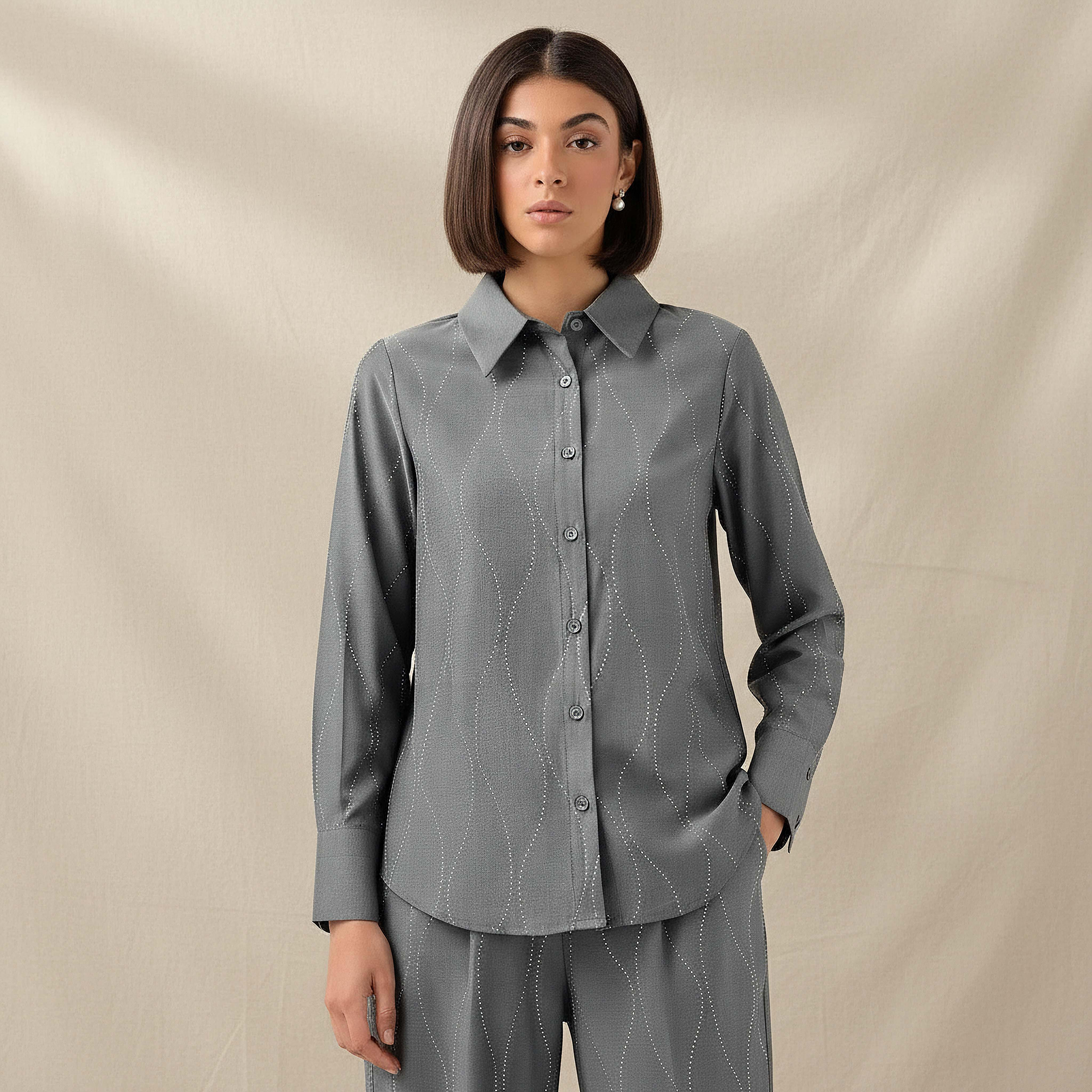 Shirt with Embellishment and Long Sleeves-women-clothing-shirtsandblouses-shirts-image-1