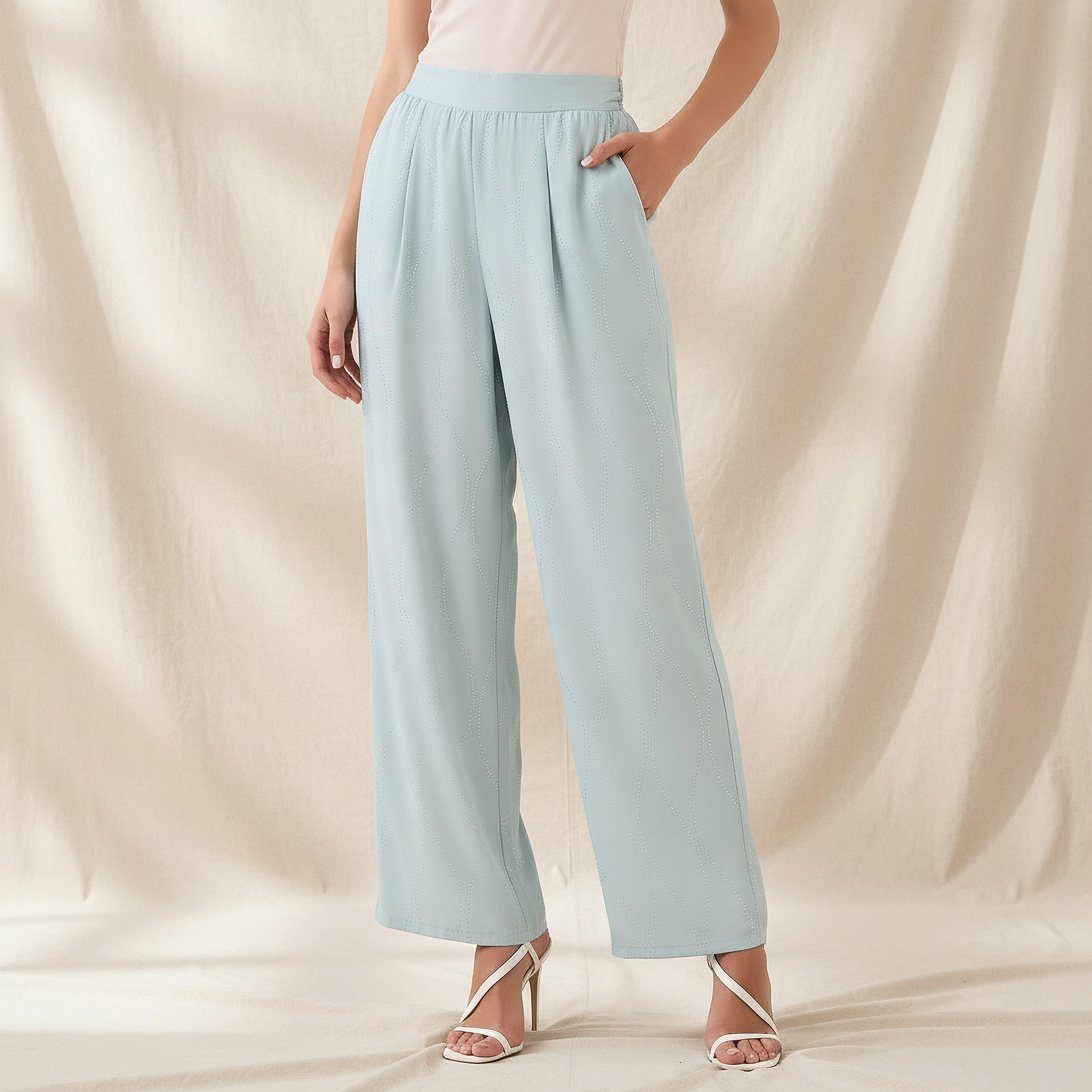 Wide-Leg Embellished Trousers-women-clothing-coordsets-image-1