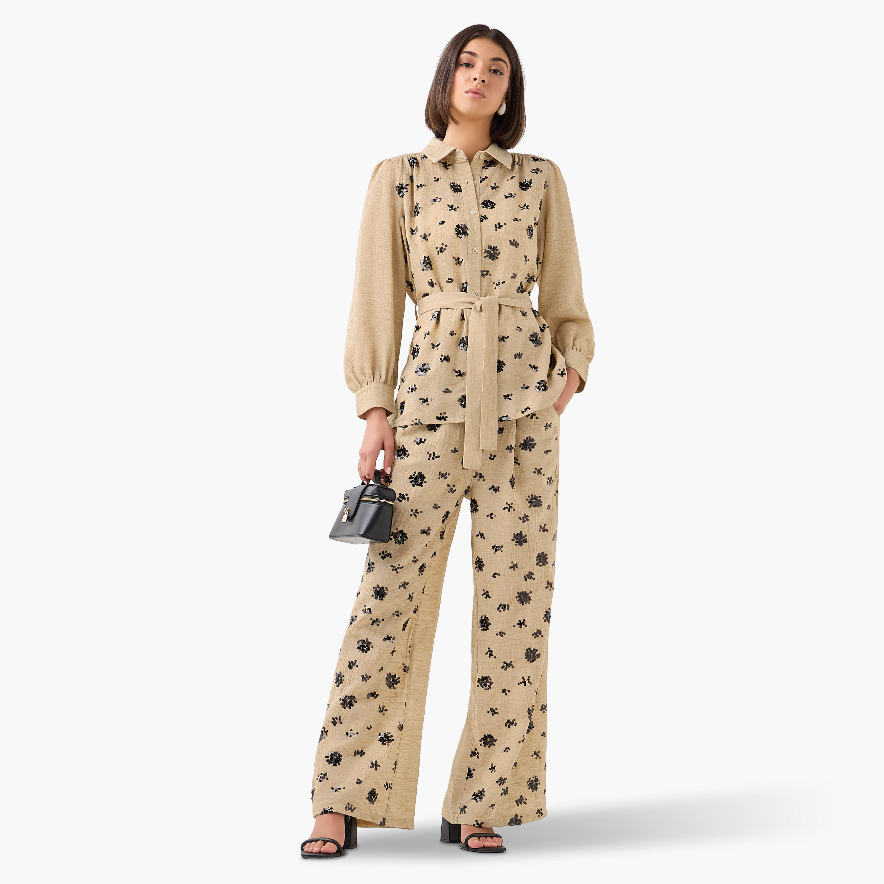 Wide-Leg Trousers with Sequin Embellishment-women-clothing-coordsets-image-3