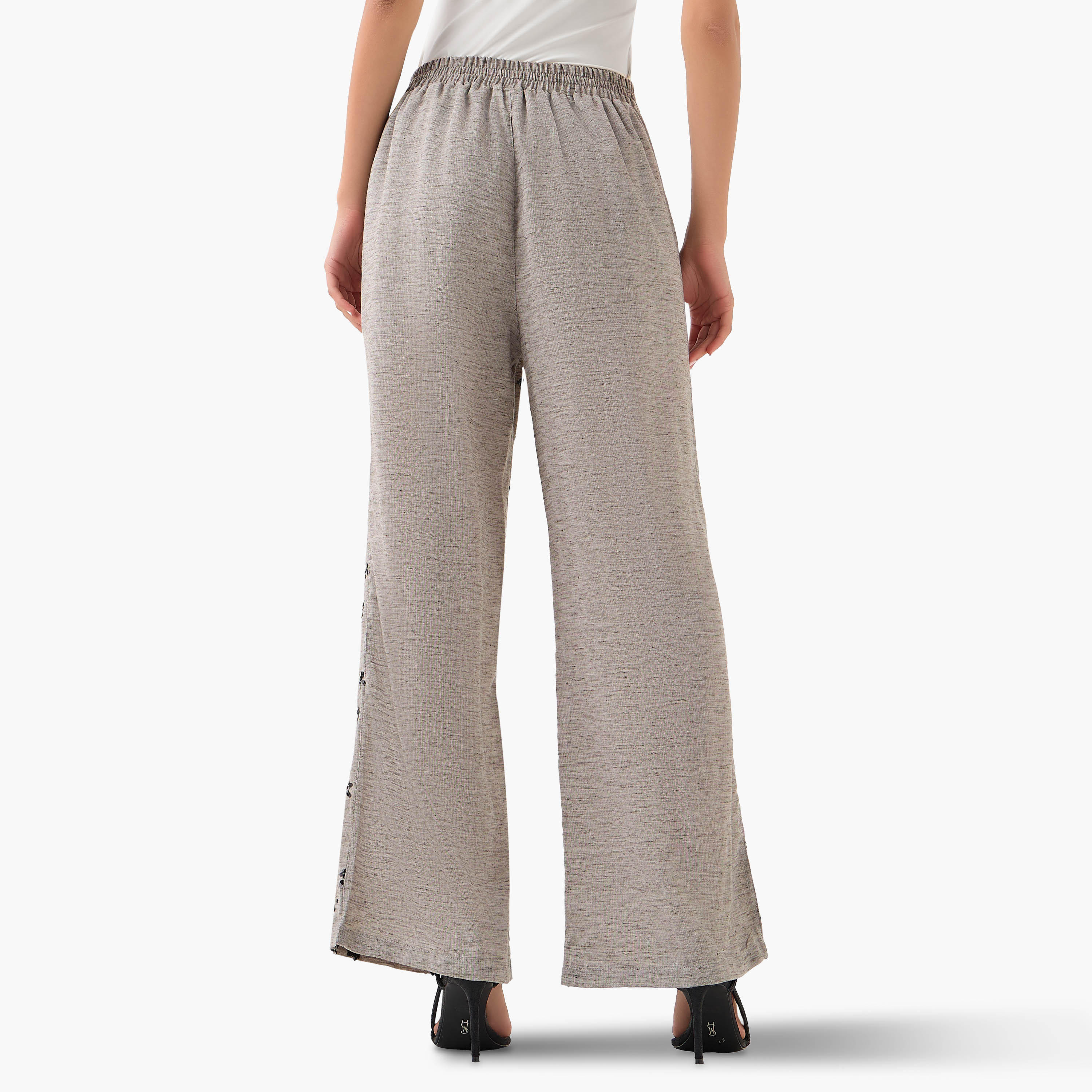 بنطلون واسع الساقين بتزيينات ترتر-women-clothing-coordsets-image-4