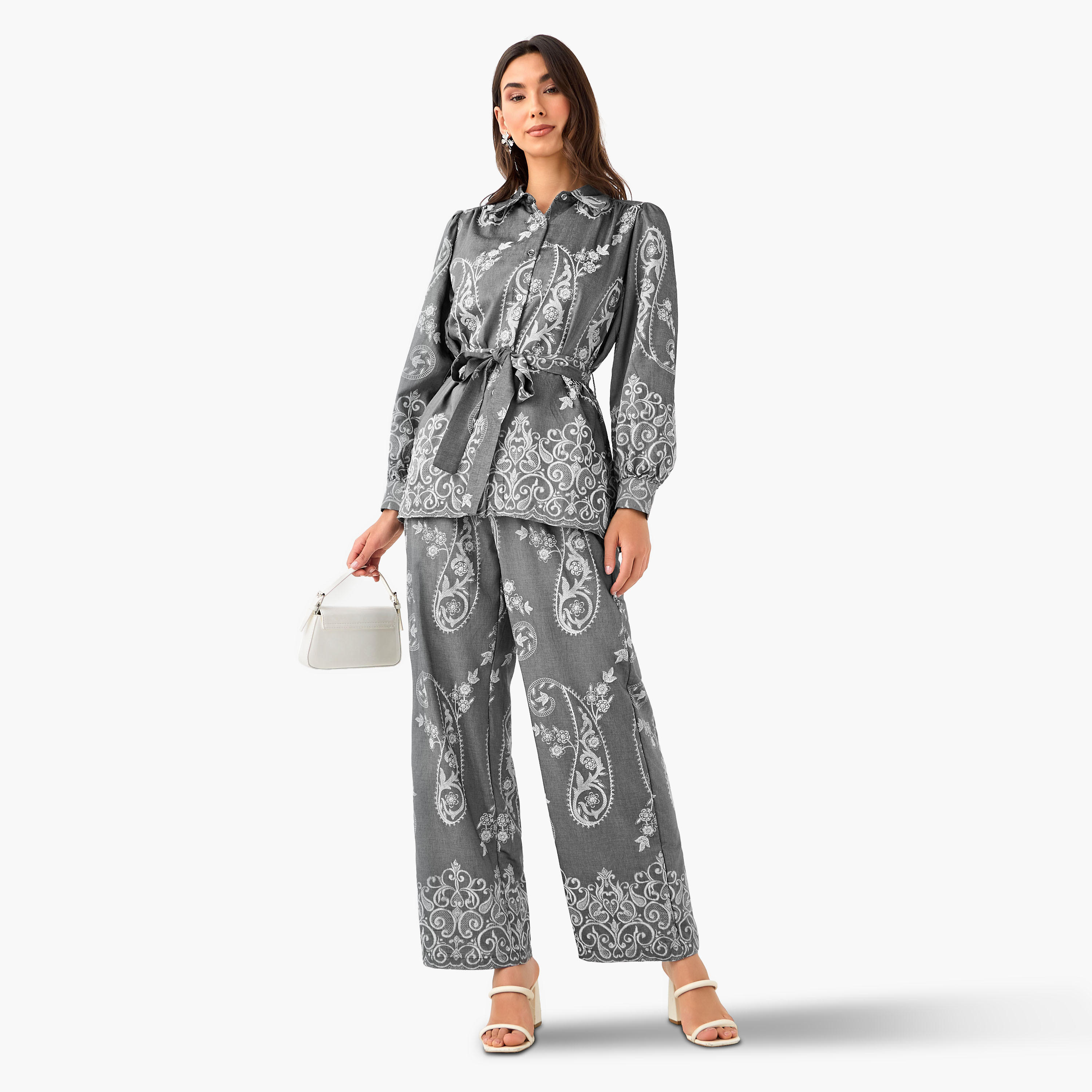 Belted Top with Floral Print-women-clothing-shirtsandblouses-shirts-image-2