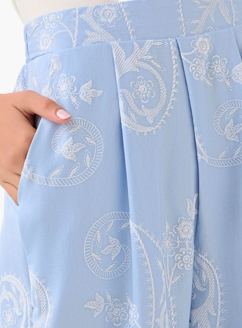 بنطلون واسع الساقين بكسرات وطبعات بيزلي-women-clothing-coordsets-image-1
