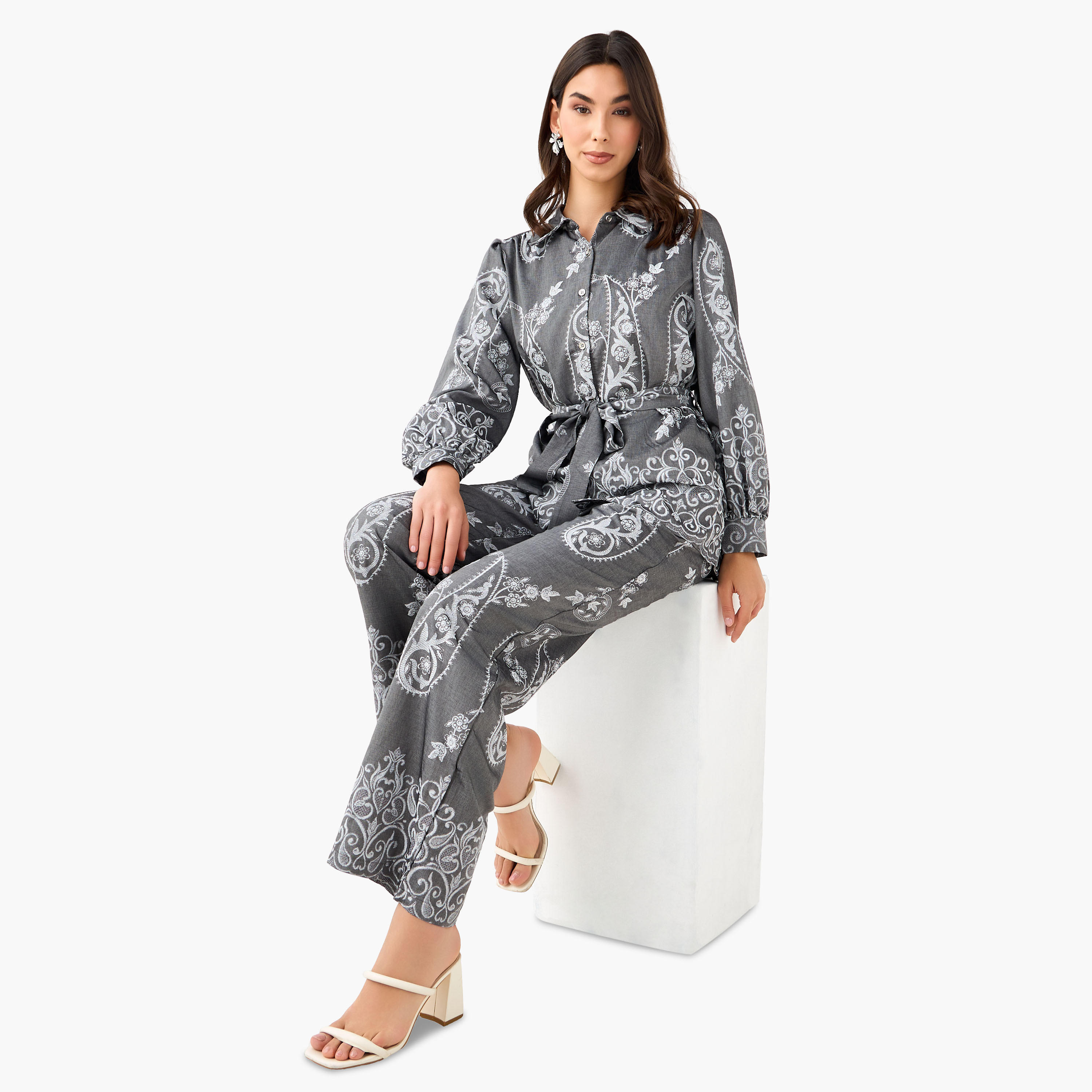 بنطلون واسع الساقين بكسرات وطبعات بيزلي-women-clothing-coordsets-image-3