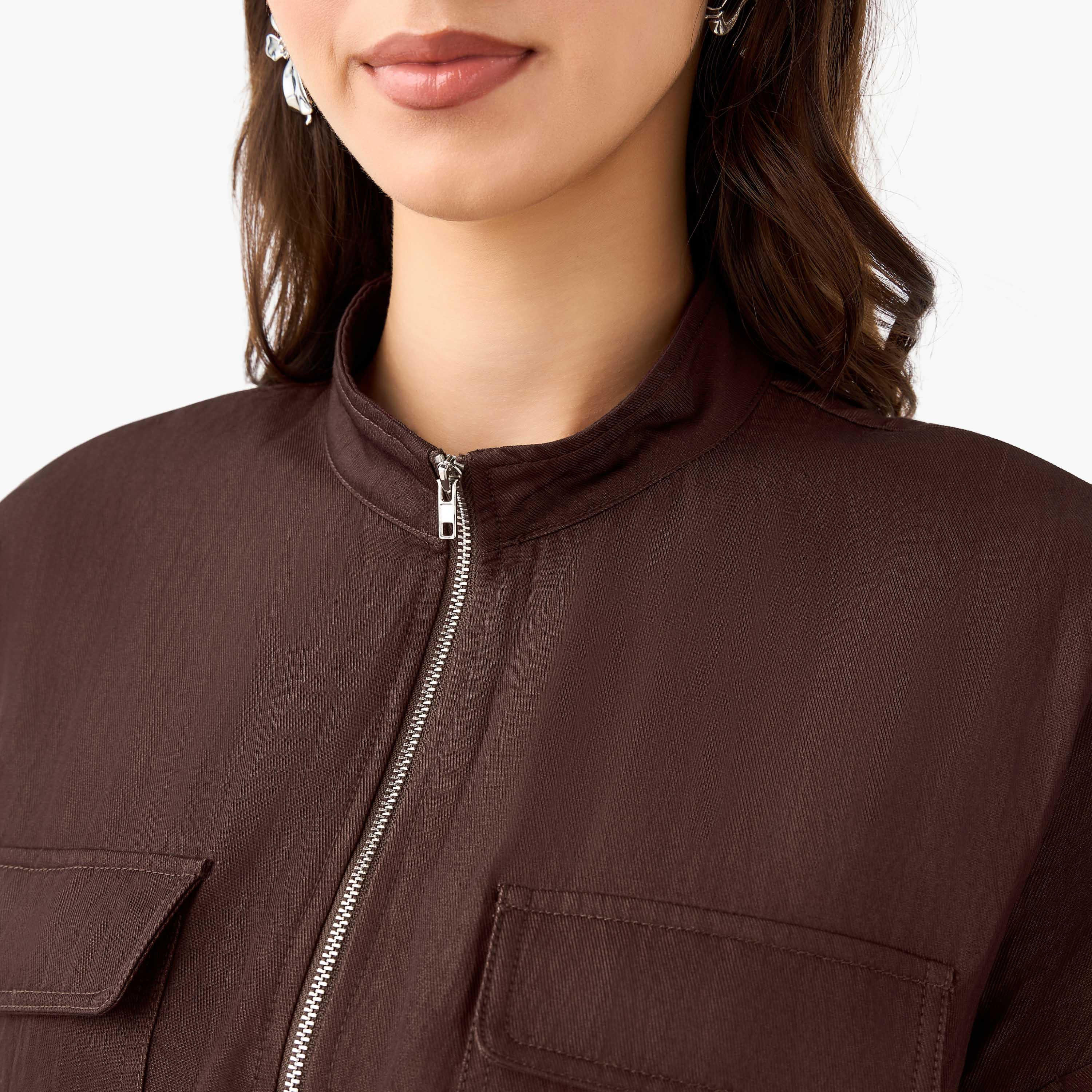 Drawstring Shirt with Extended Sleeves-women-clothing-shirtsandblouses-shirts-image-4