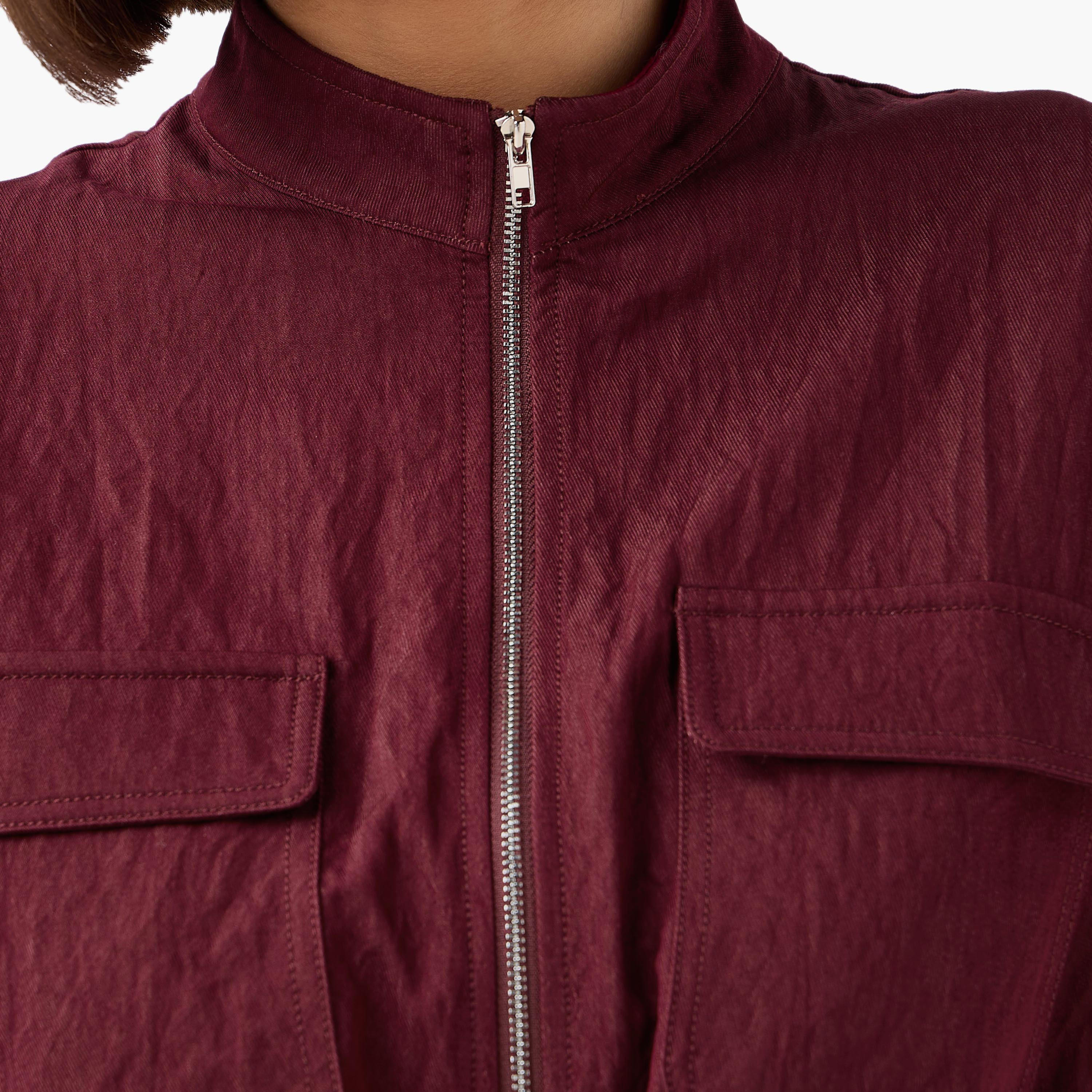 Drawstring Shirt with Extended Sleeves-women-clothing-shirtsandblouses-shirts-image-4