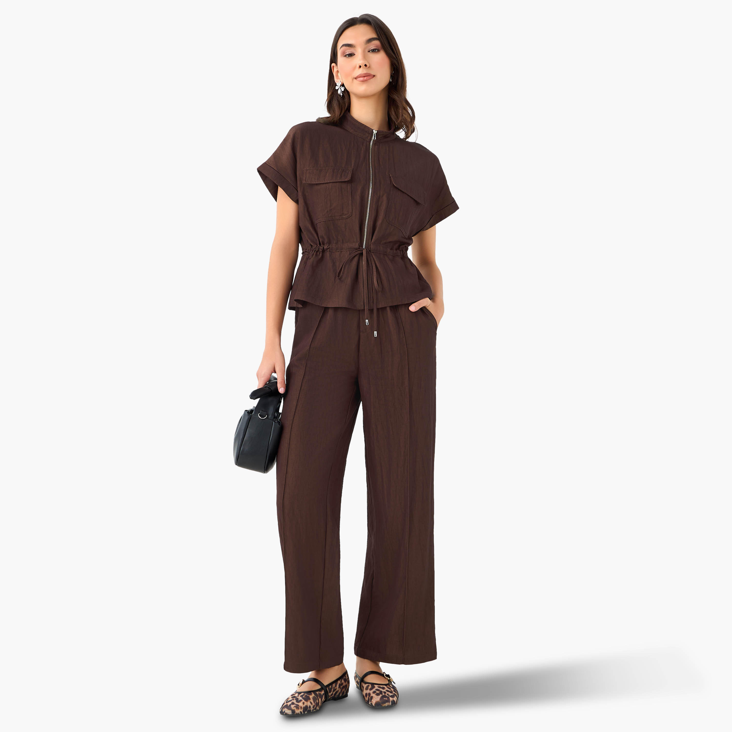 بنطلون واسع الساقين بكسرات-women-clothing-coordsets-image-3