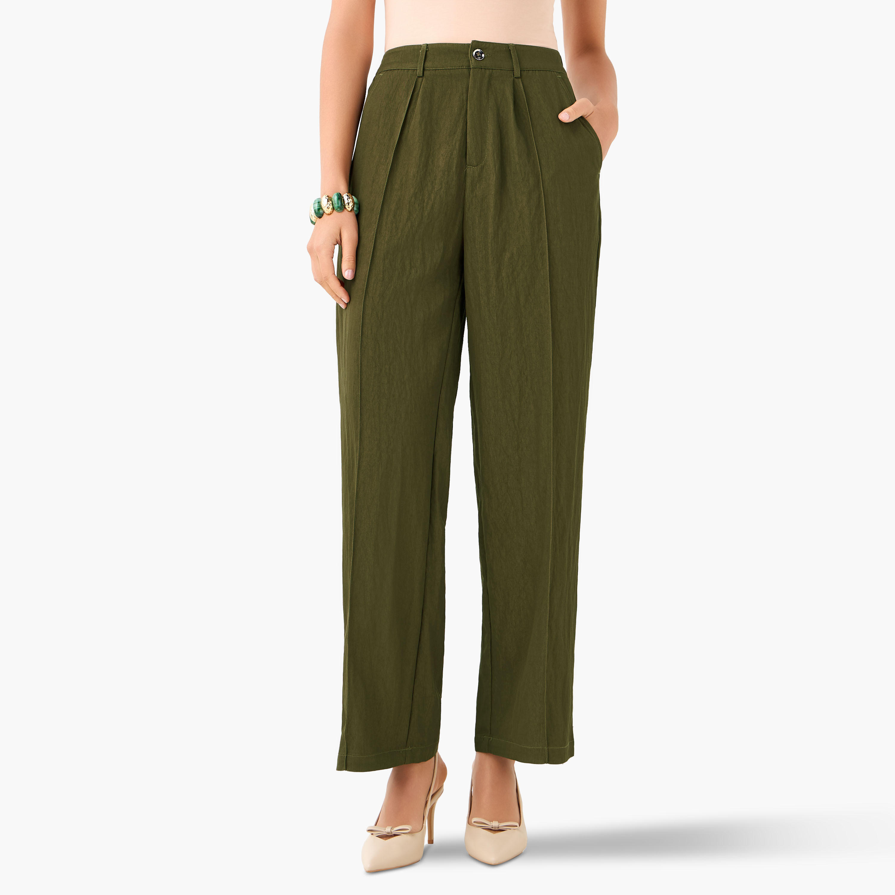 بنطلون واسع الساقين بكسرات-women-clothing-coordsets-image-2