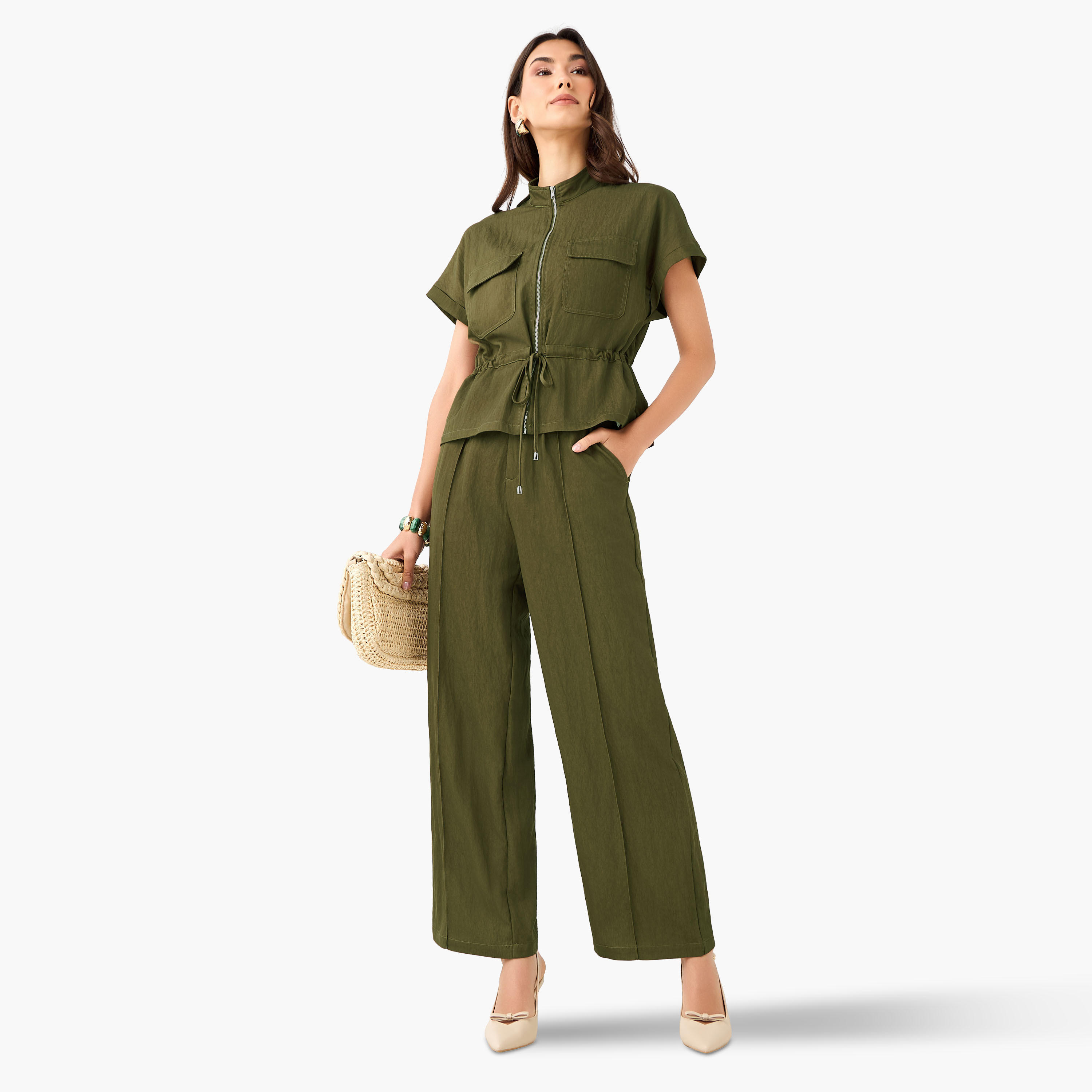 بنطلون واسع الساقين بكسرات-women-clothing-coordsets-image-3