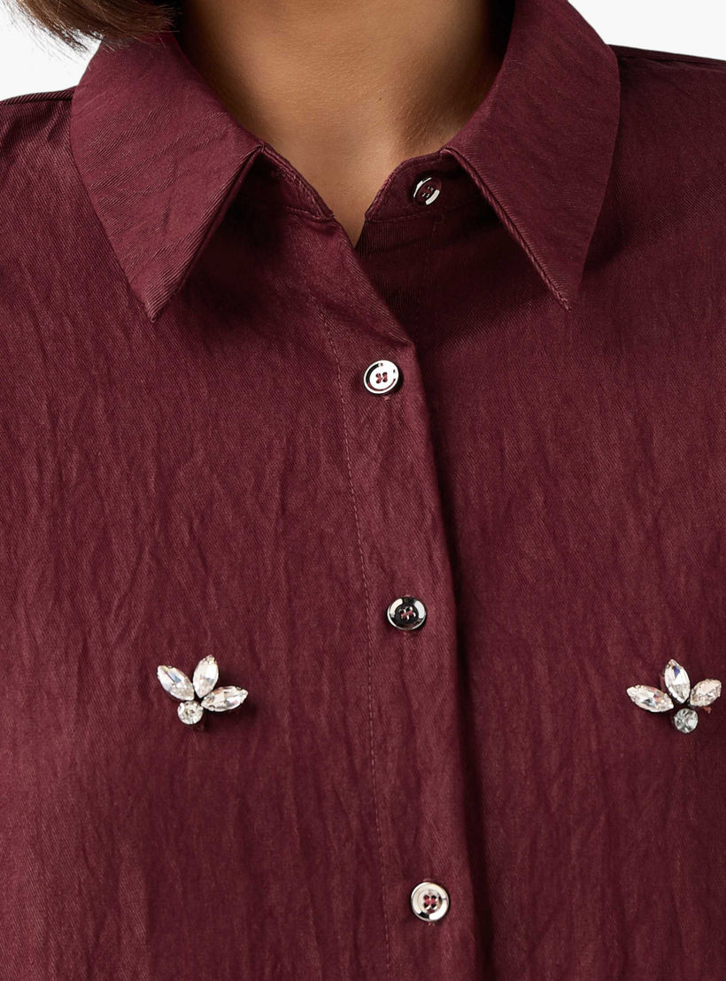 Embellished Shirt with Long Sleeves-women-clothing-shirtsandblouses-shirts-image-4