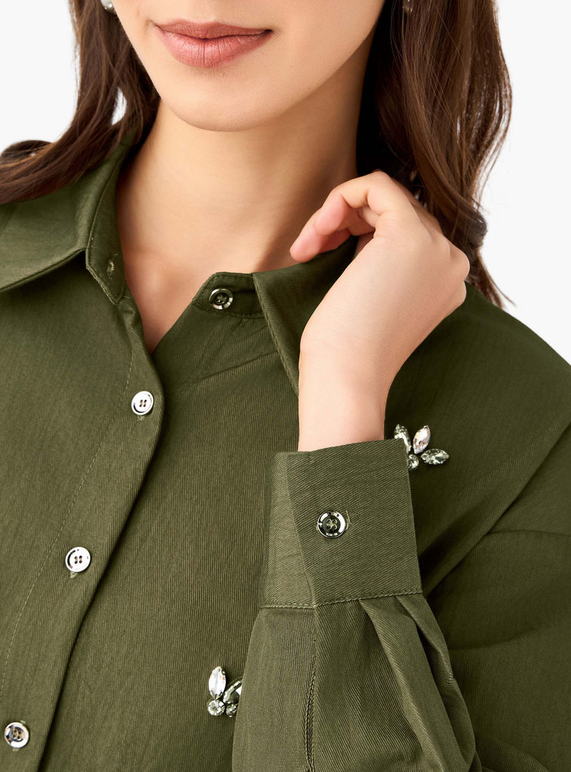 Embellished Shirt with Long Sleeves-women-clothing-shirtsandblouses-shirts-image-5