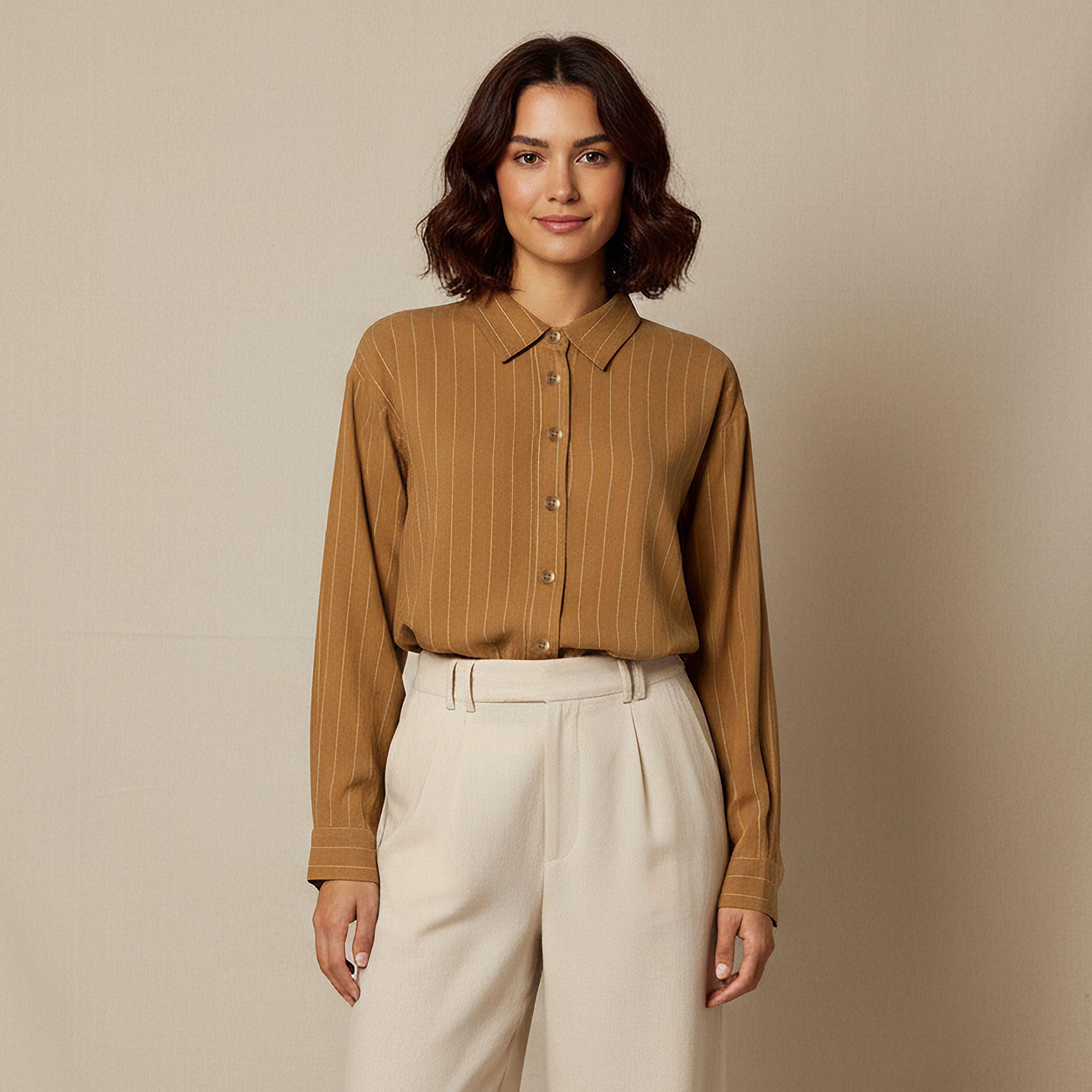 Shirt with Stripes and Long Sleeves-women-clothing-shirtsandblouses-shirts-image-1