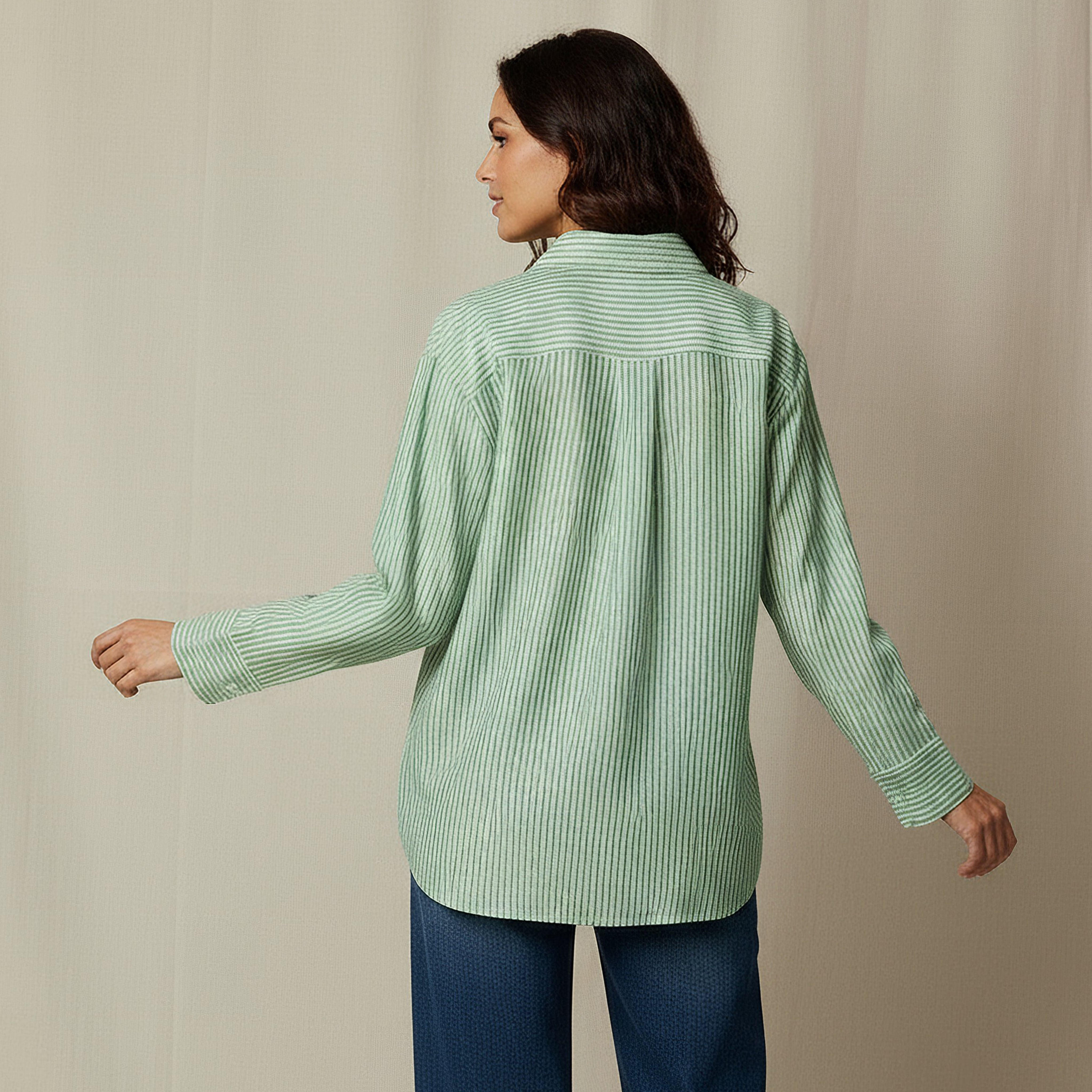 Shirt with Stripes and Long Sleeves-women-clothing-shirtsandblouses-shirts-image-3