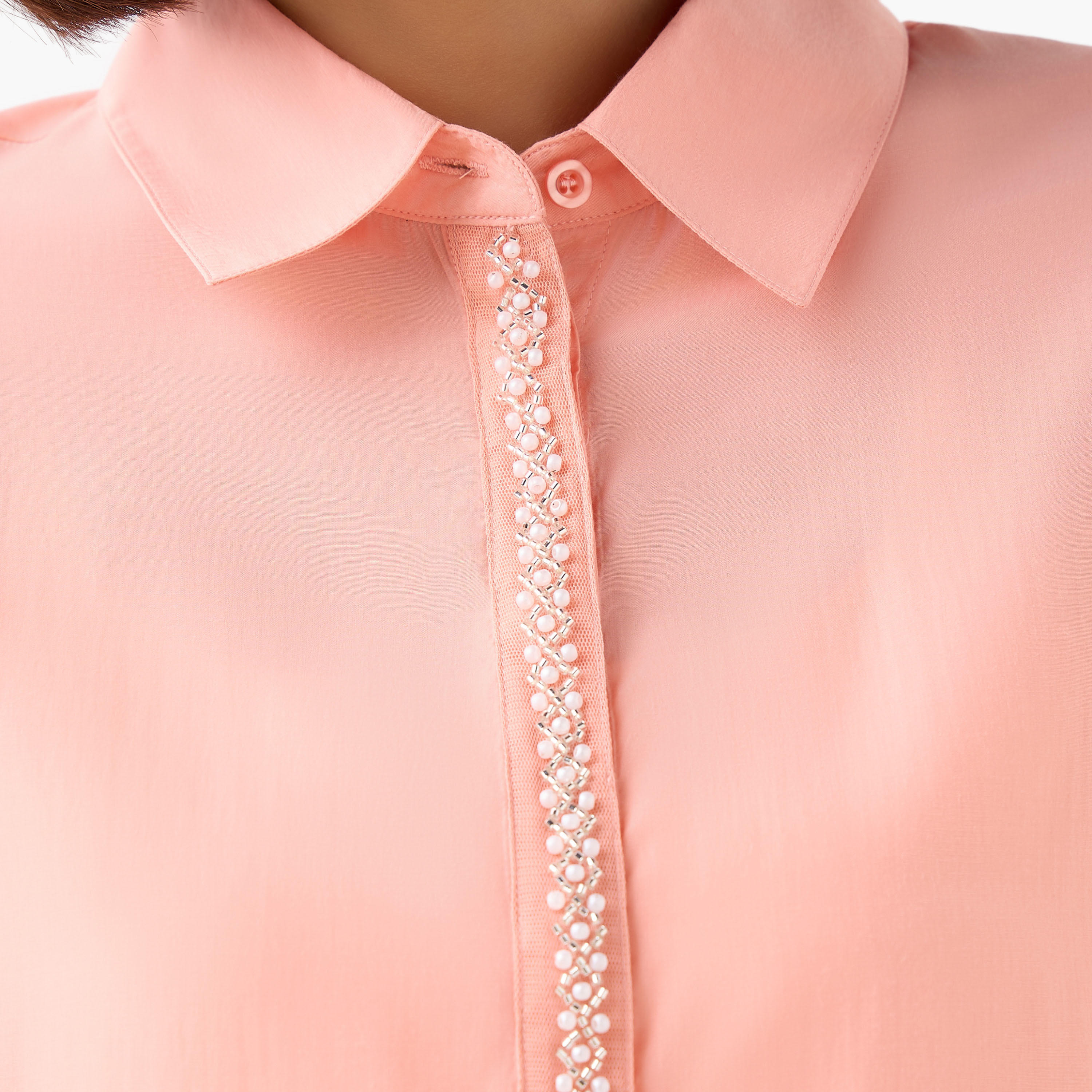 Shirt with Pearl Embellishment and Long Sleeves-women-clothing-shirtsandblouses-shirts-image-4