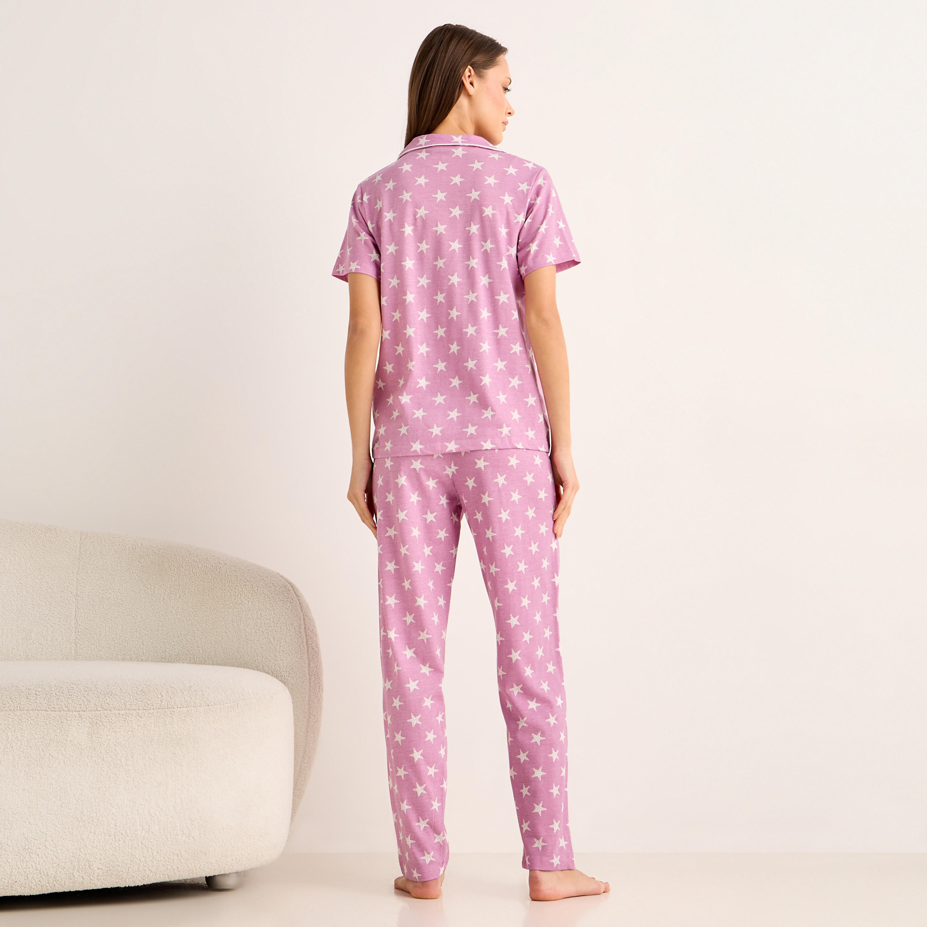 Pyjama Set Button-Down Shirt and Pants-women-clothing-nightwear-pyjamas-longsets-image-4