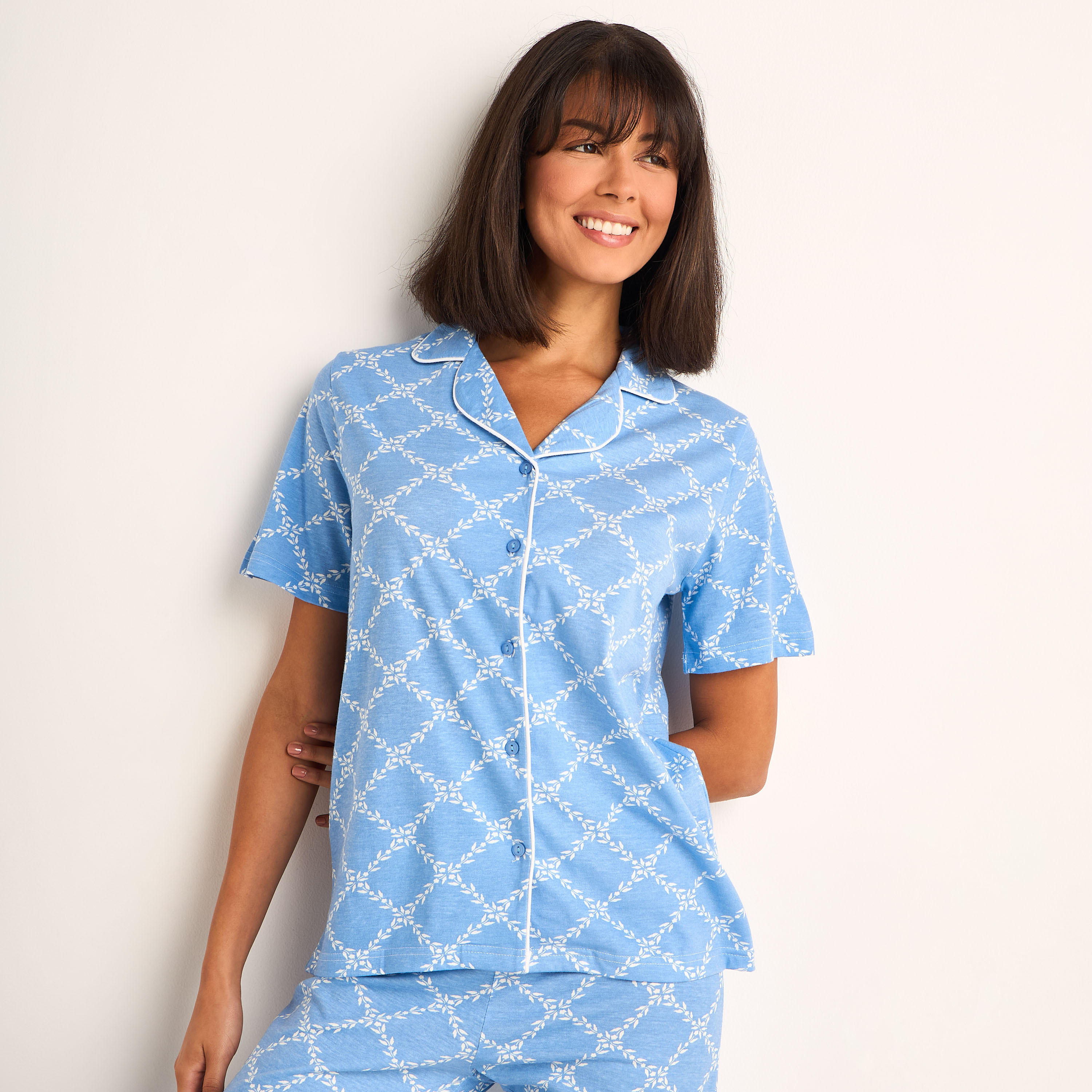 Pyjama Set Button-Down Shirt and Pants-women-clothing-nightwear-pyjamas-longsets-image-2