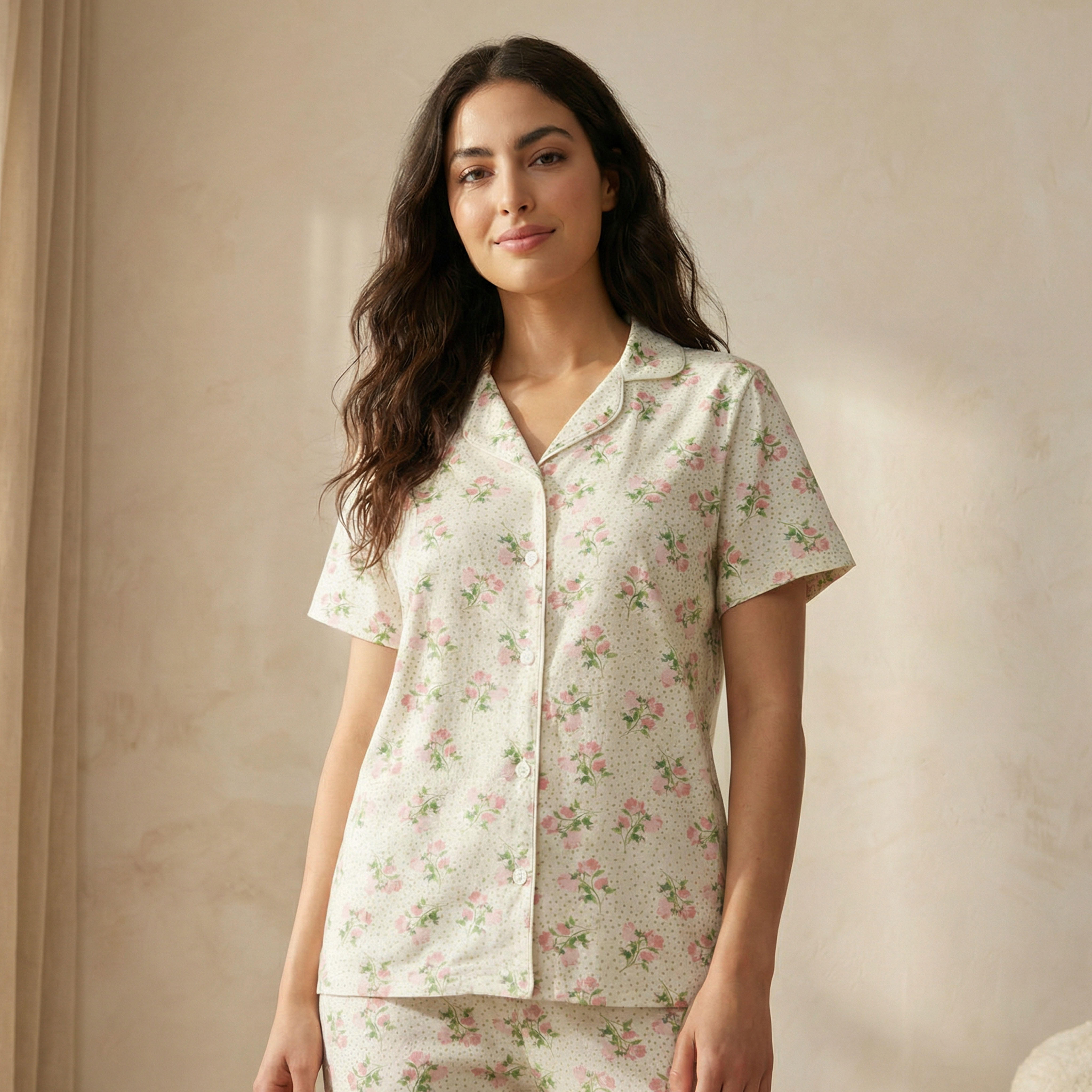 Pyjama Set Button-Down Shirt and Pants-women-clothing-nightwear-pyjamas-longsets-image-3