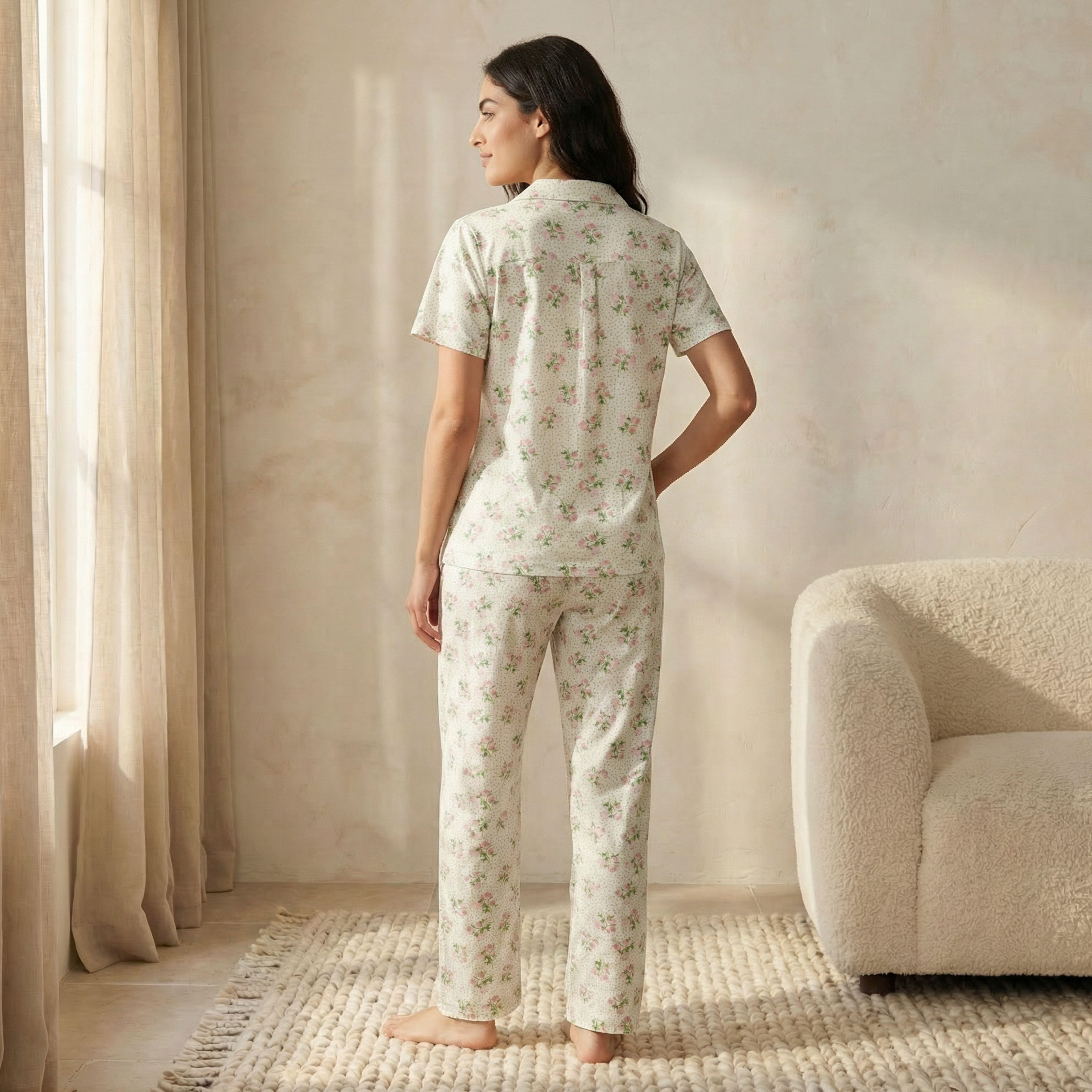 Pyjama Set Button-Down Shirt and Pants-women-clothing-nightwear-pyjamas-longsets-image-4