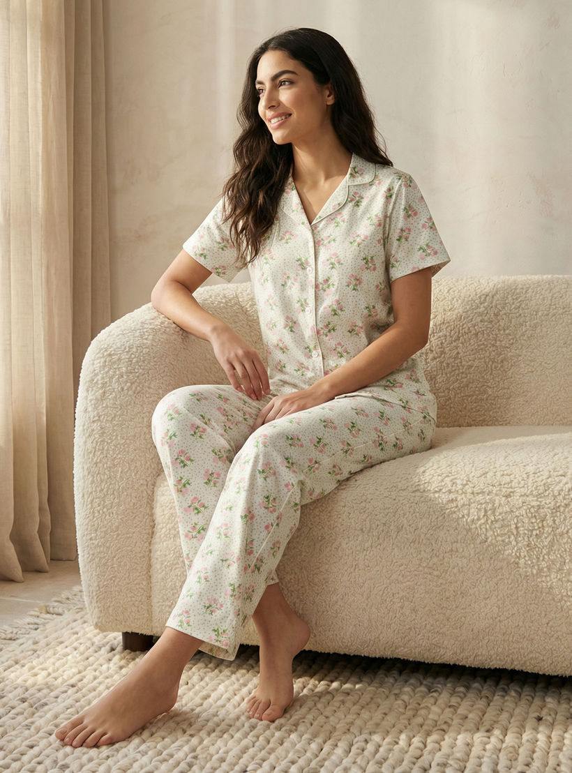 Pyjama Set Button-Down Shirt and Pants-women-clothing-nightwear-pyjamas-longsets-image-6