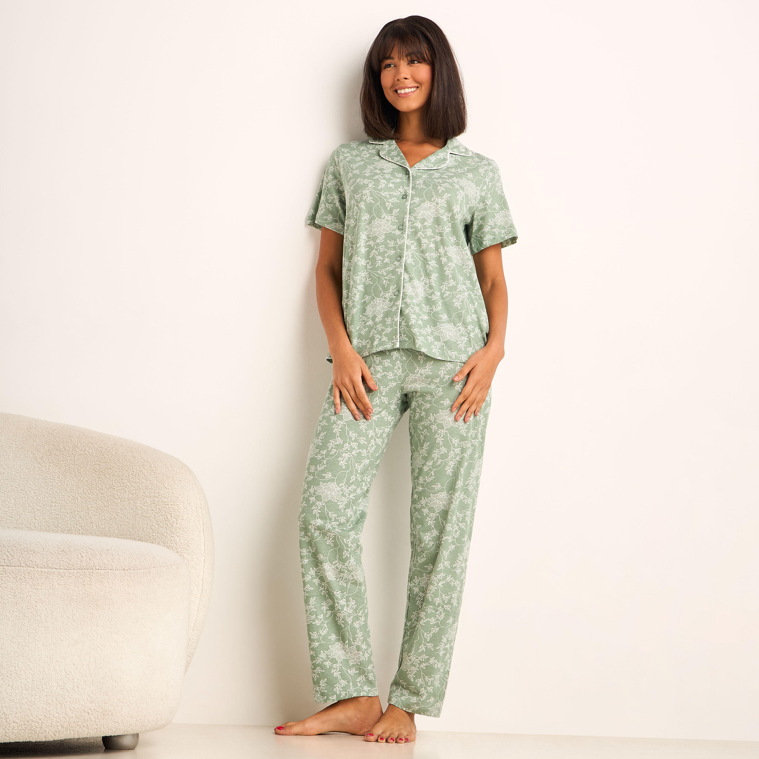 Pyjama Set Button-Down Shirt and Pants-women-clothing-nightwear-pyjamas-longsets-image-6