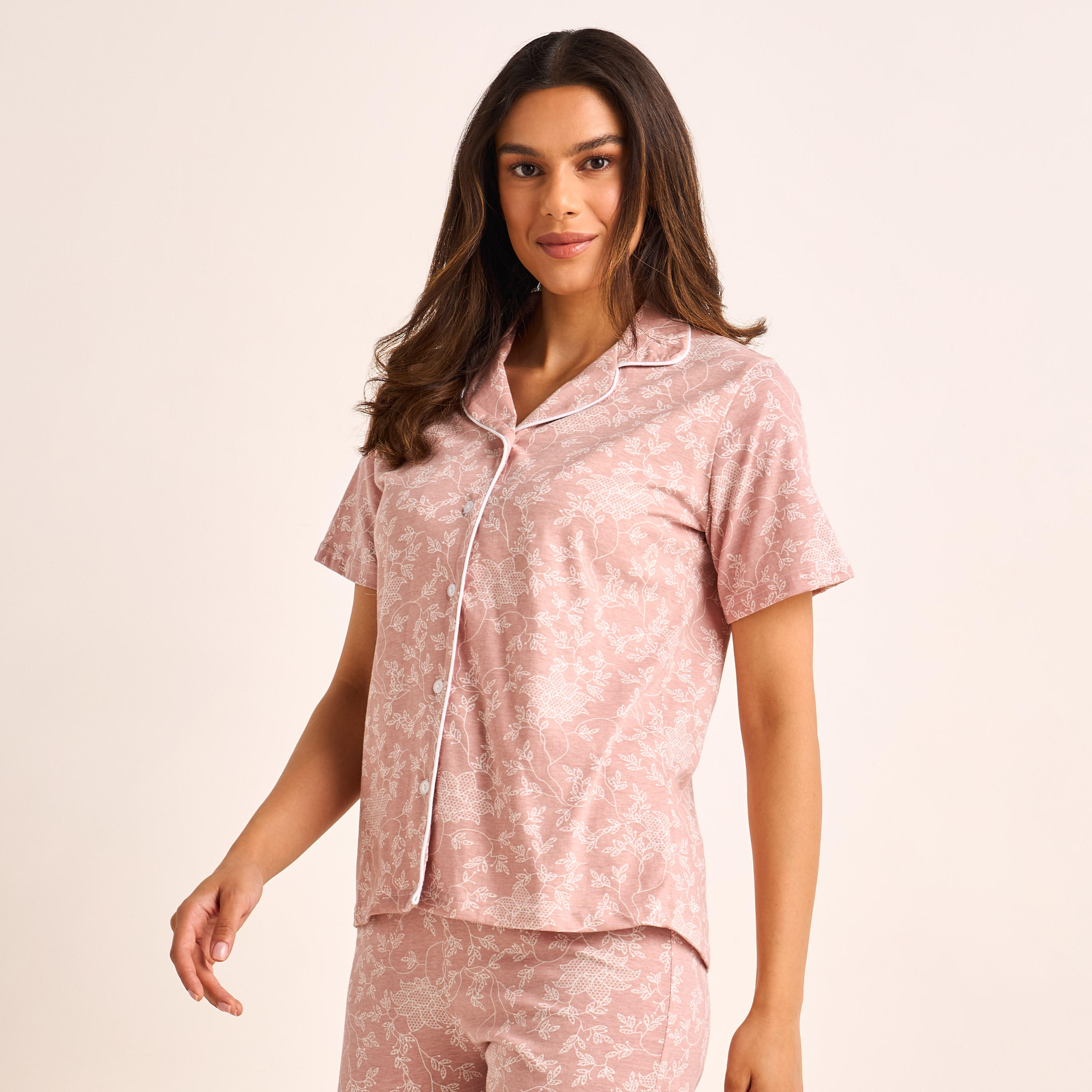 طقم بيجاما قميص وبنطلون-women-clothing-nightwear-pyjamas-longsets-image-5