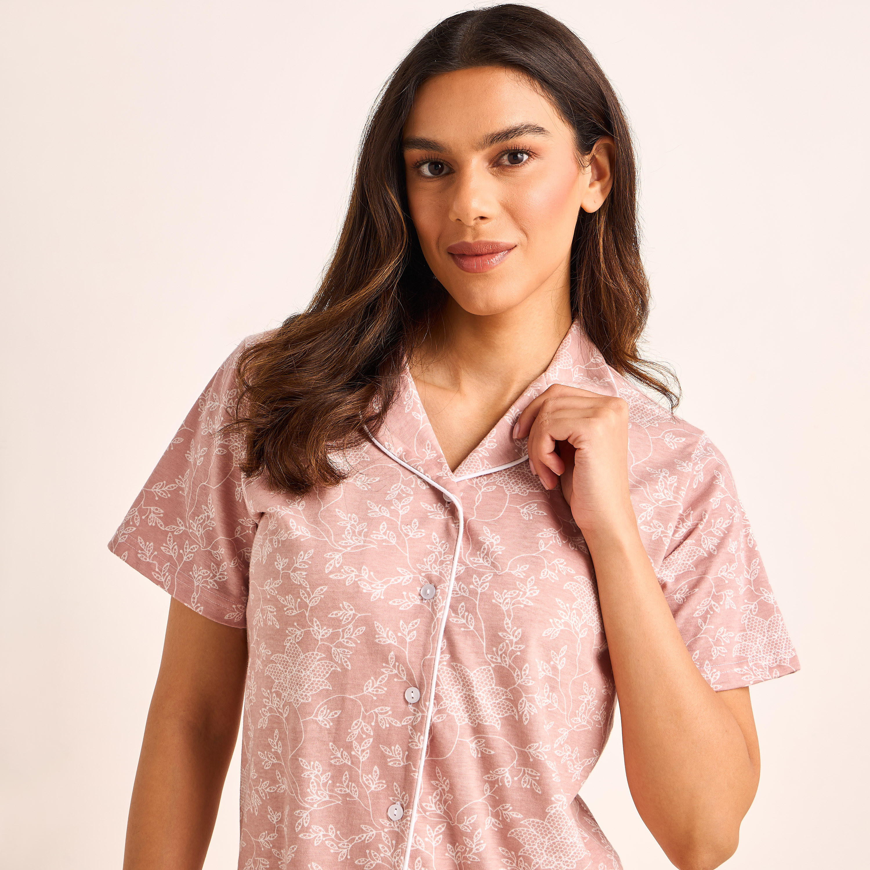 طقم بيجاما قميص وبنطلون-women-clothing-nightwear-pyjamas-longsets-image-2