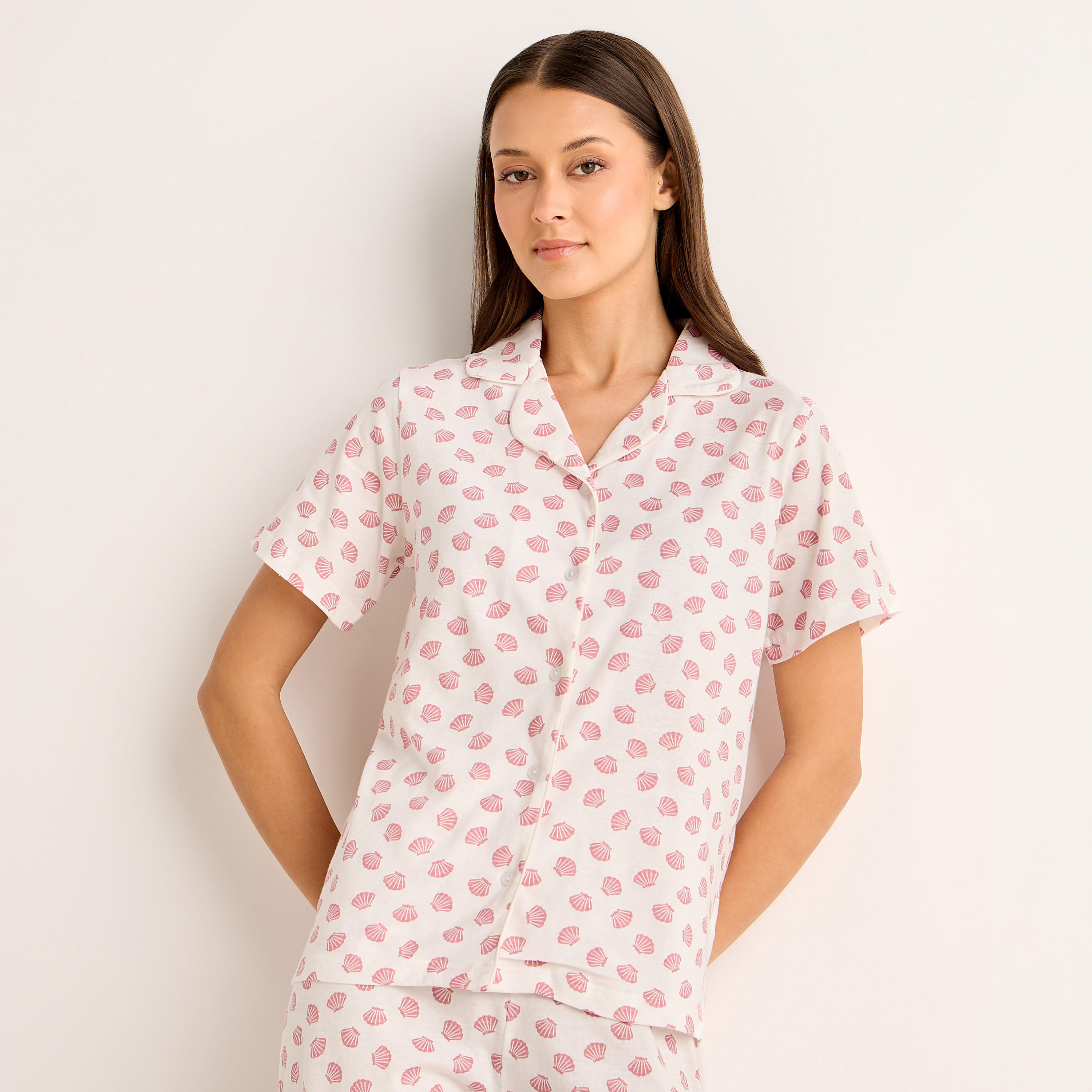 طقم بيجامة قميص وبنطلون-women-clothing-nightwear-pyjamas-longsets-image-5