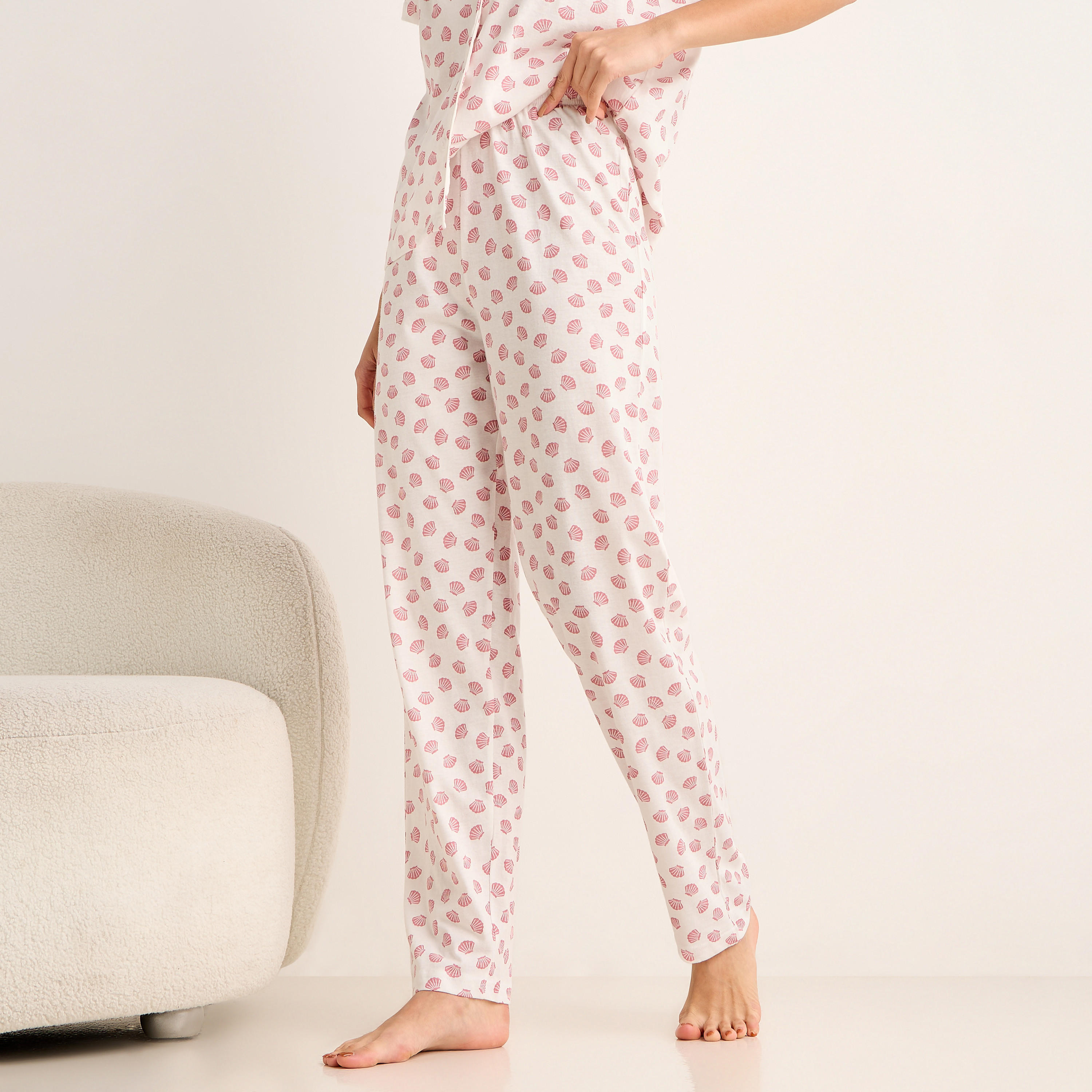 طقم بيجامة قميص وبنطلون-women-clothing-nightwear-pyjamas-longsets-image-4
