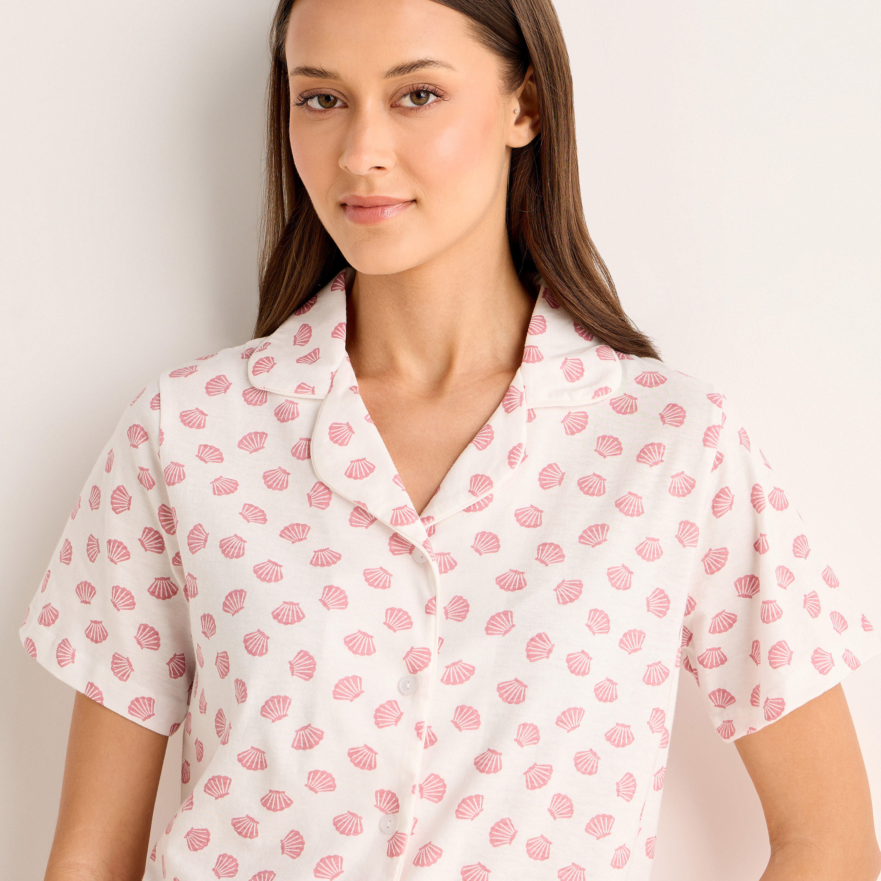 طقم بيجامة قميص وبنطلون-women-clothing-nightwear-pyjamas-longsets-image-2