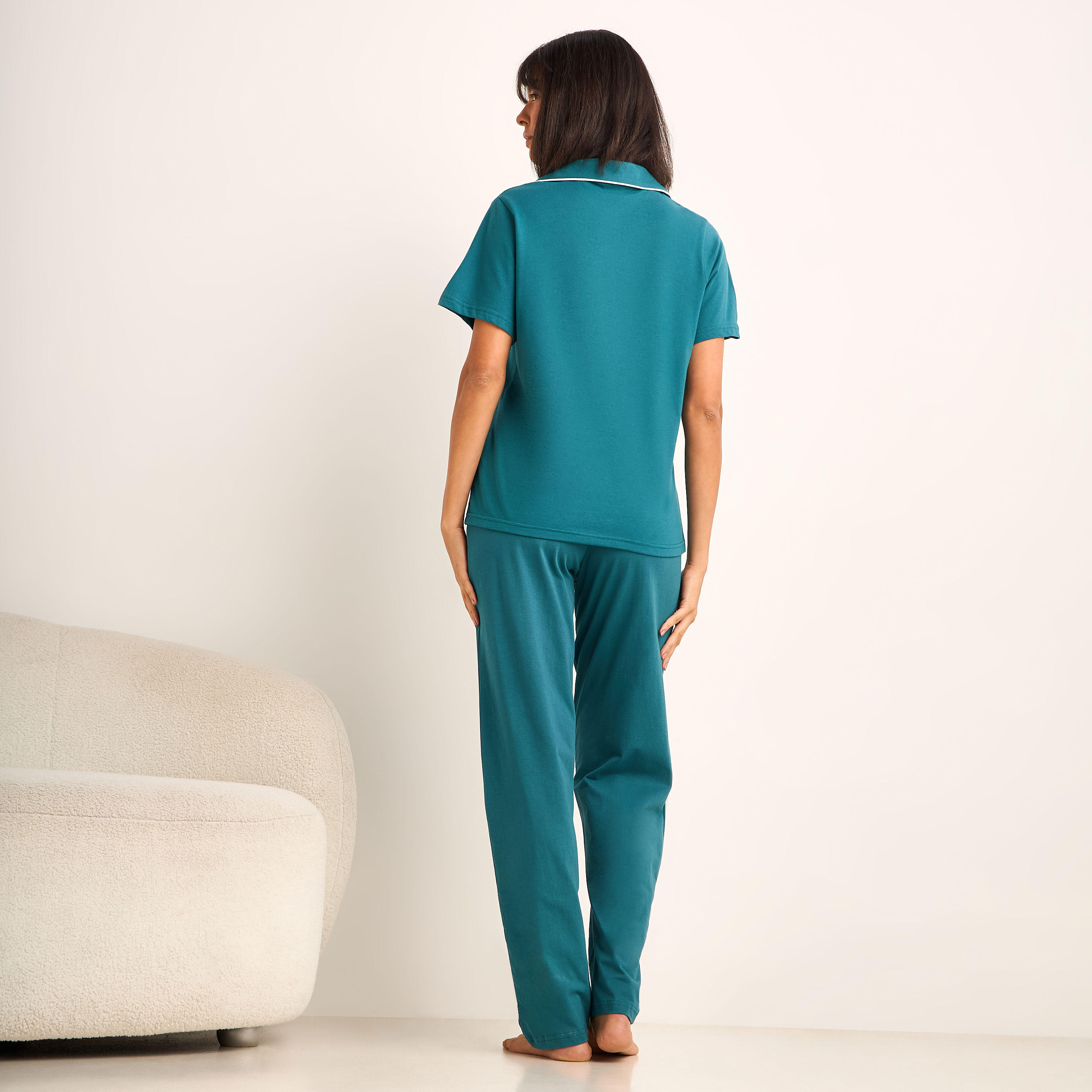 Pyjama Set Button-Down Shirt and Pants-women-clothing-nightwear-pyjamas-longsets-image-4