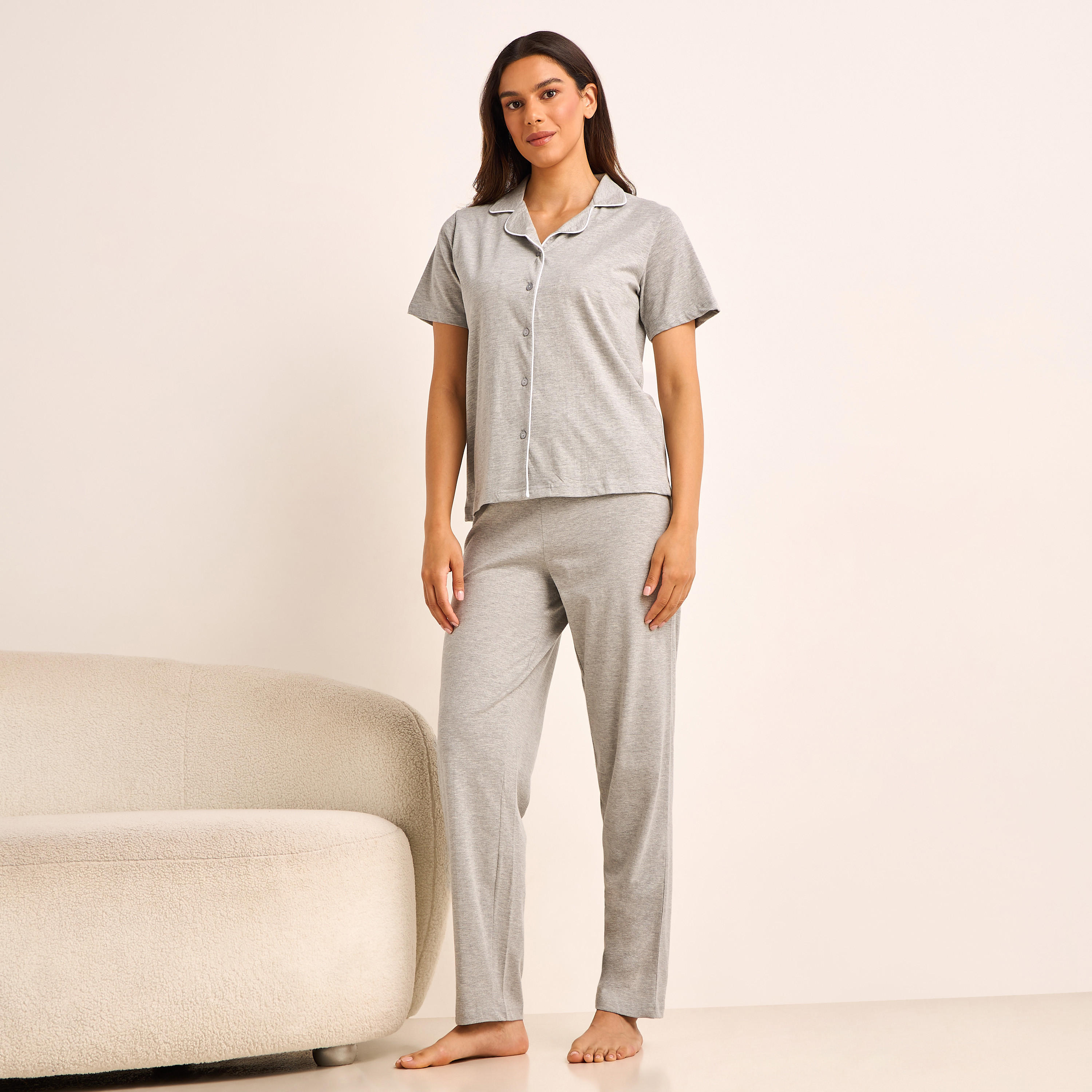 طقم بيجاما قميص وبنطلون-women-clothing-nightwear-pyjamas-longsets-image-6