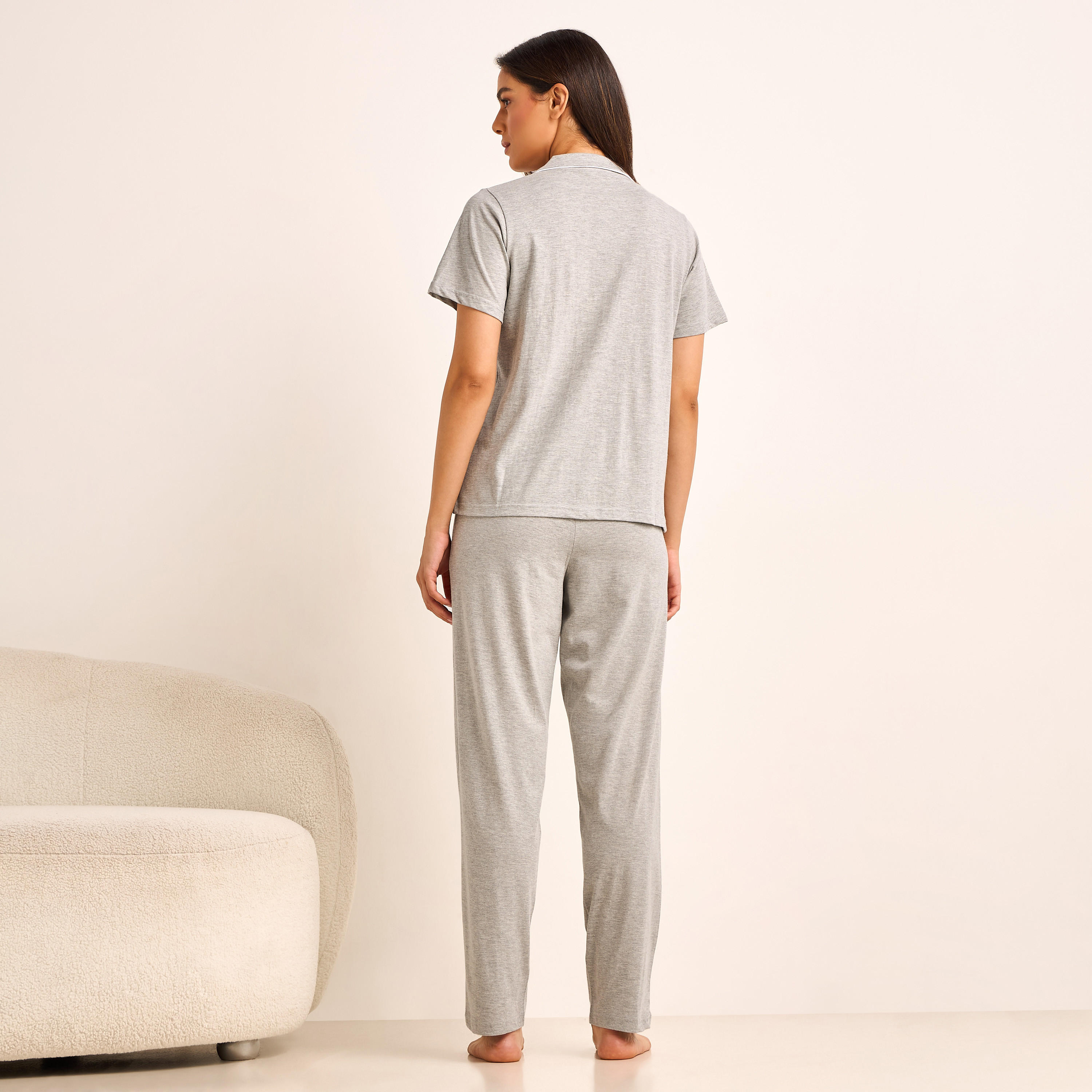 طقم بيجاما قميص وبنطلون-women-clothing-nightwear-pyjamas-longsets-image-4
